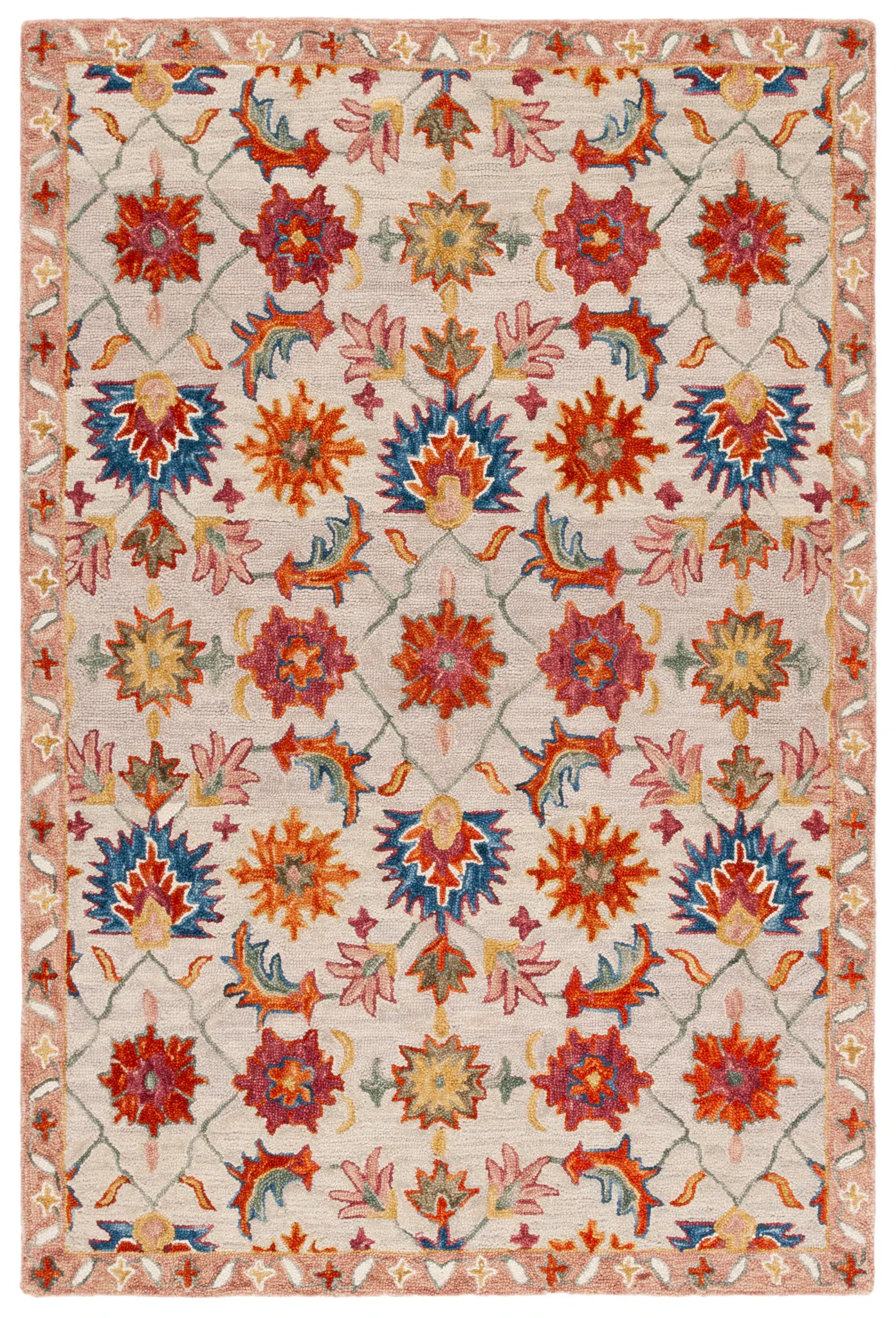 Aspen Floral Trellis Hand-Tufted Wool Rug