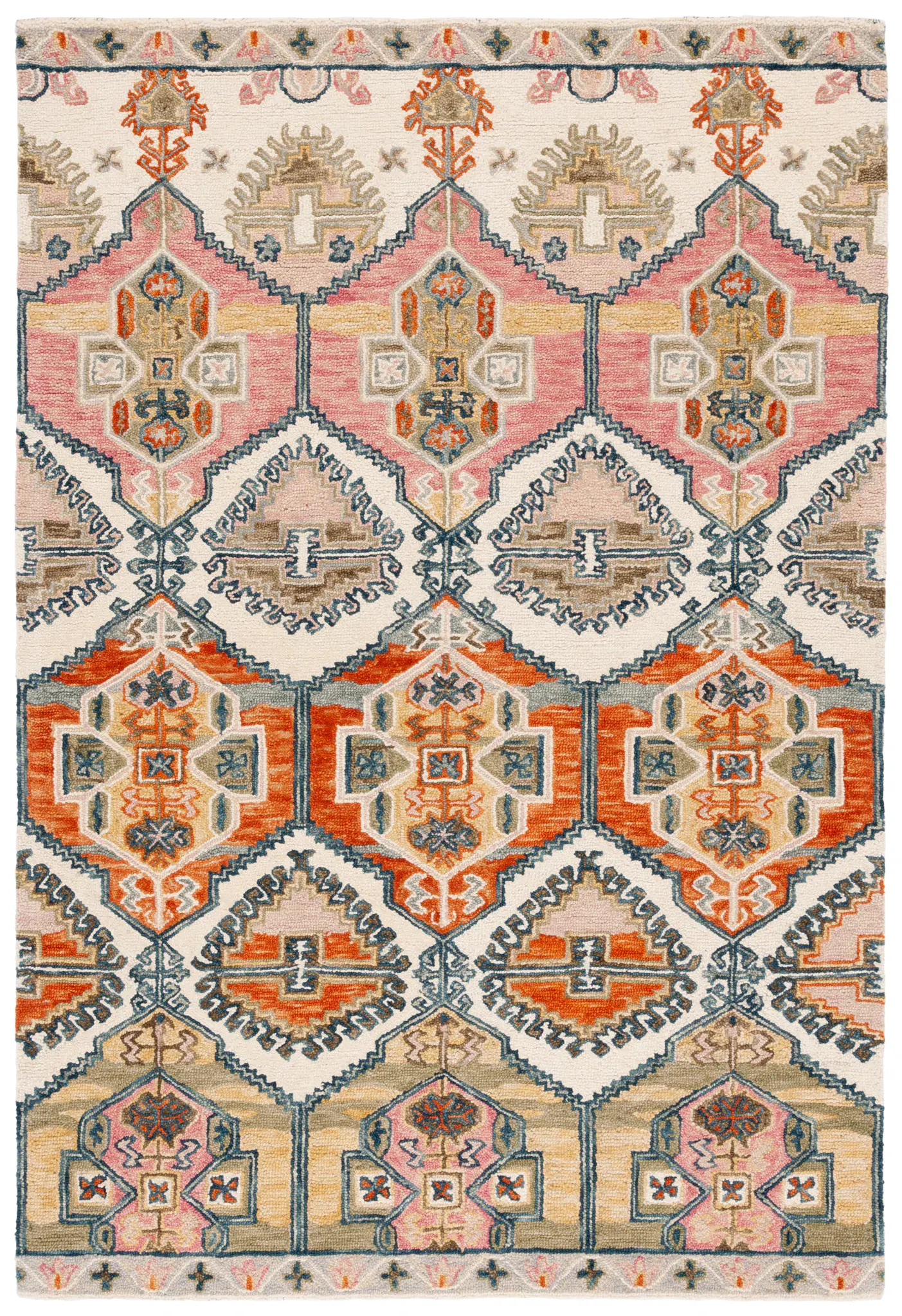 Aspen Tribal Lattice Hand-Tufted Wool Rug