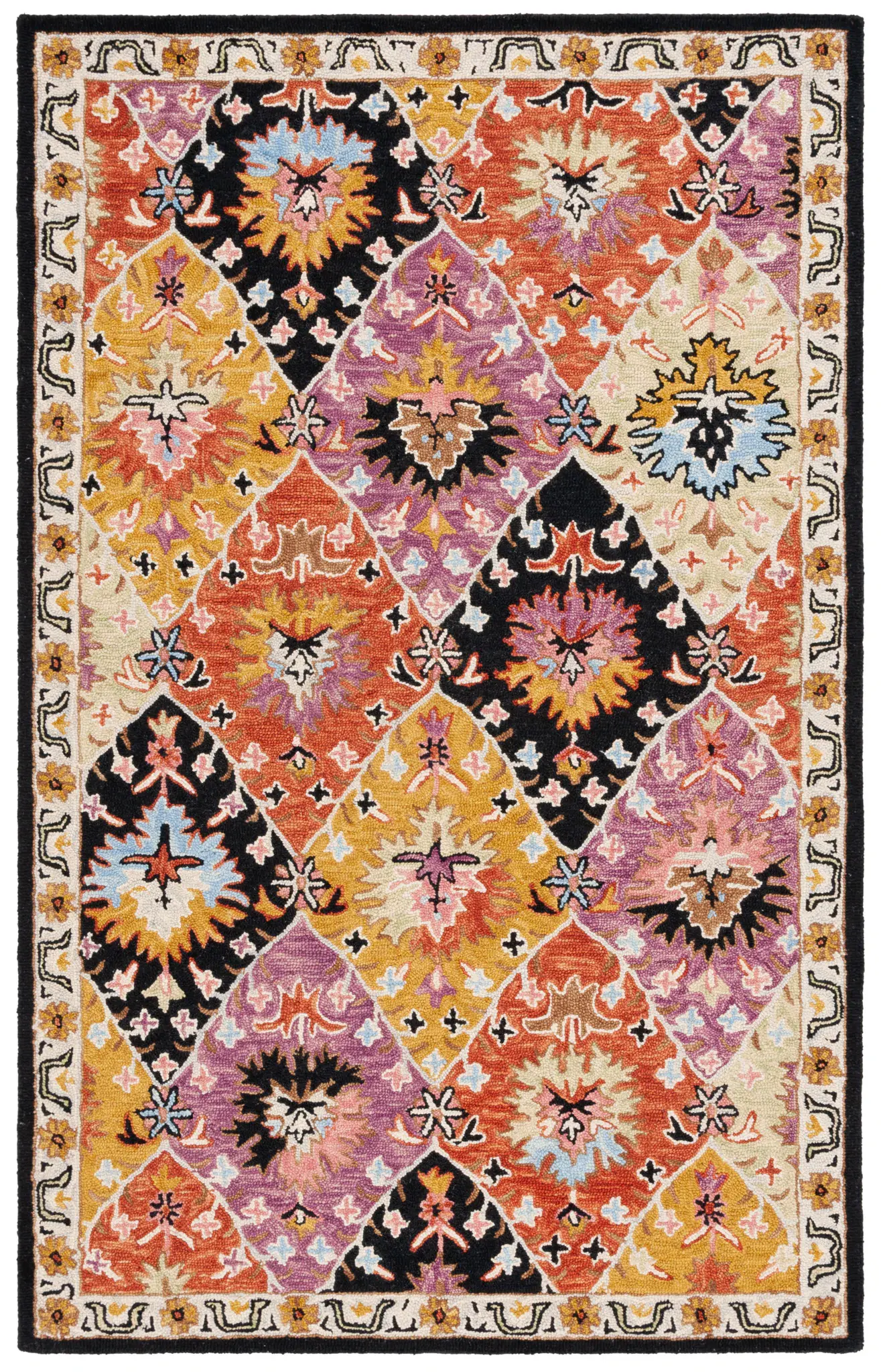 Aspen Harlequin Diamond Hand-Tufted Wool Rug