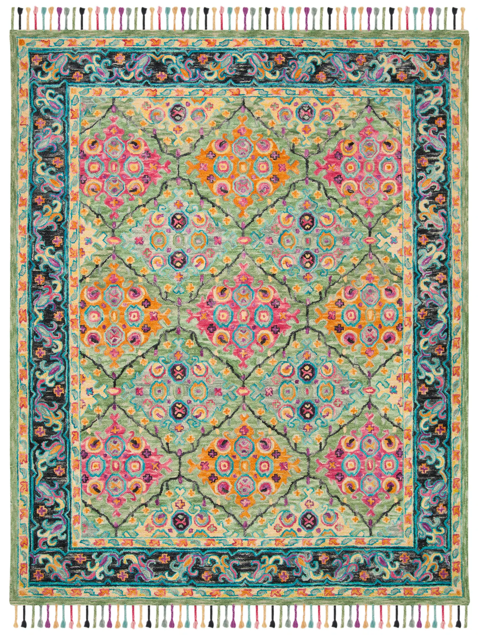 Aspen Medallion Lattice Hand-Tufted Wool Rug