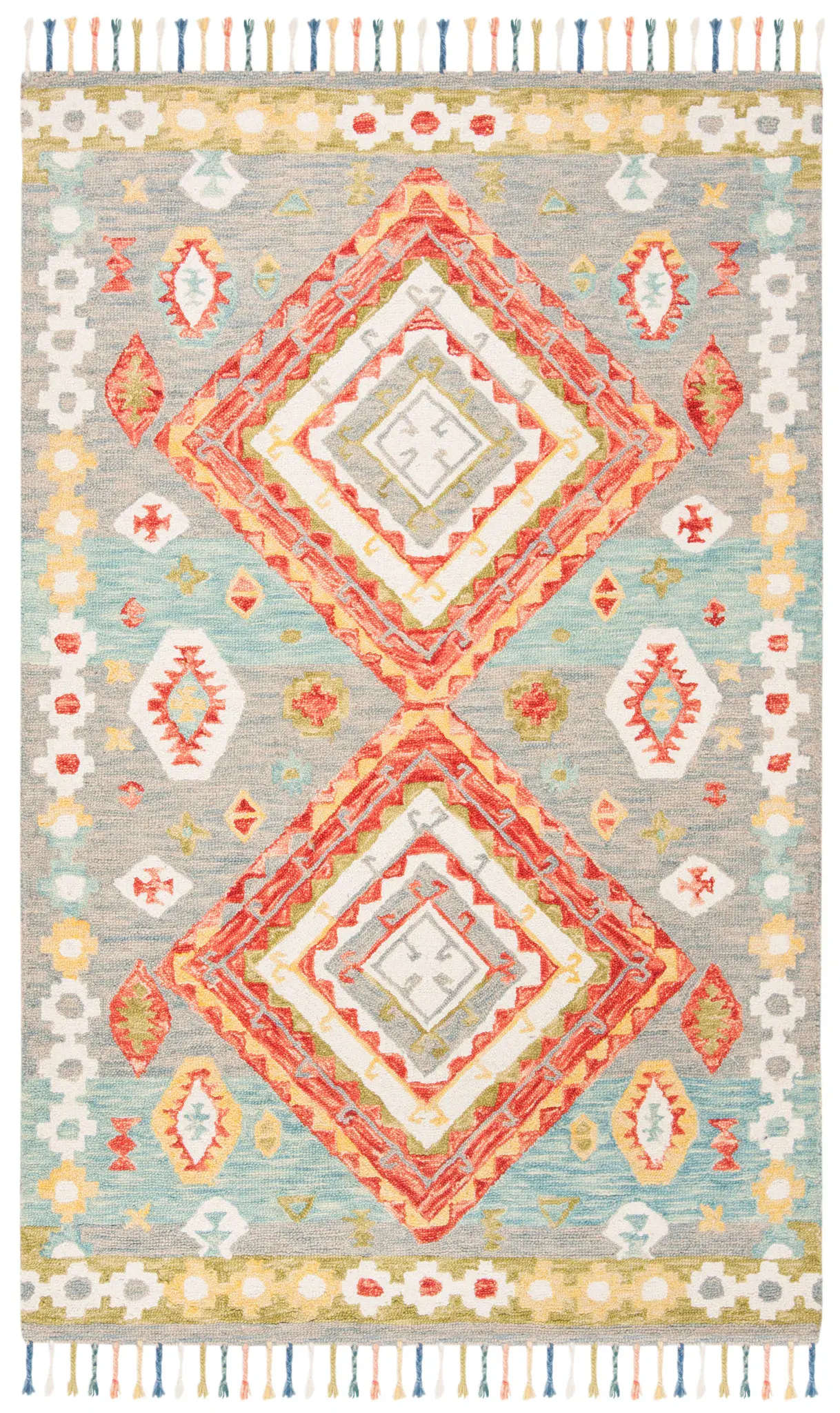 Aspen Stacked Diamond Hand-Tufted Wool Rug