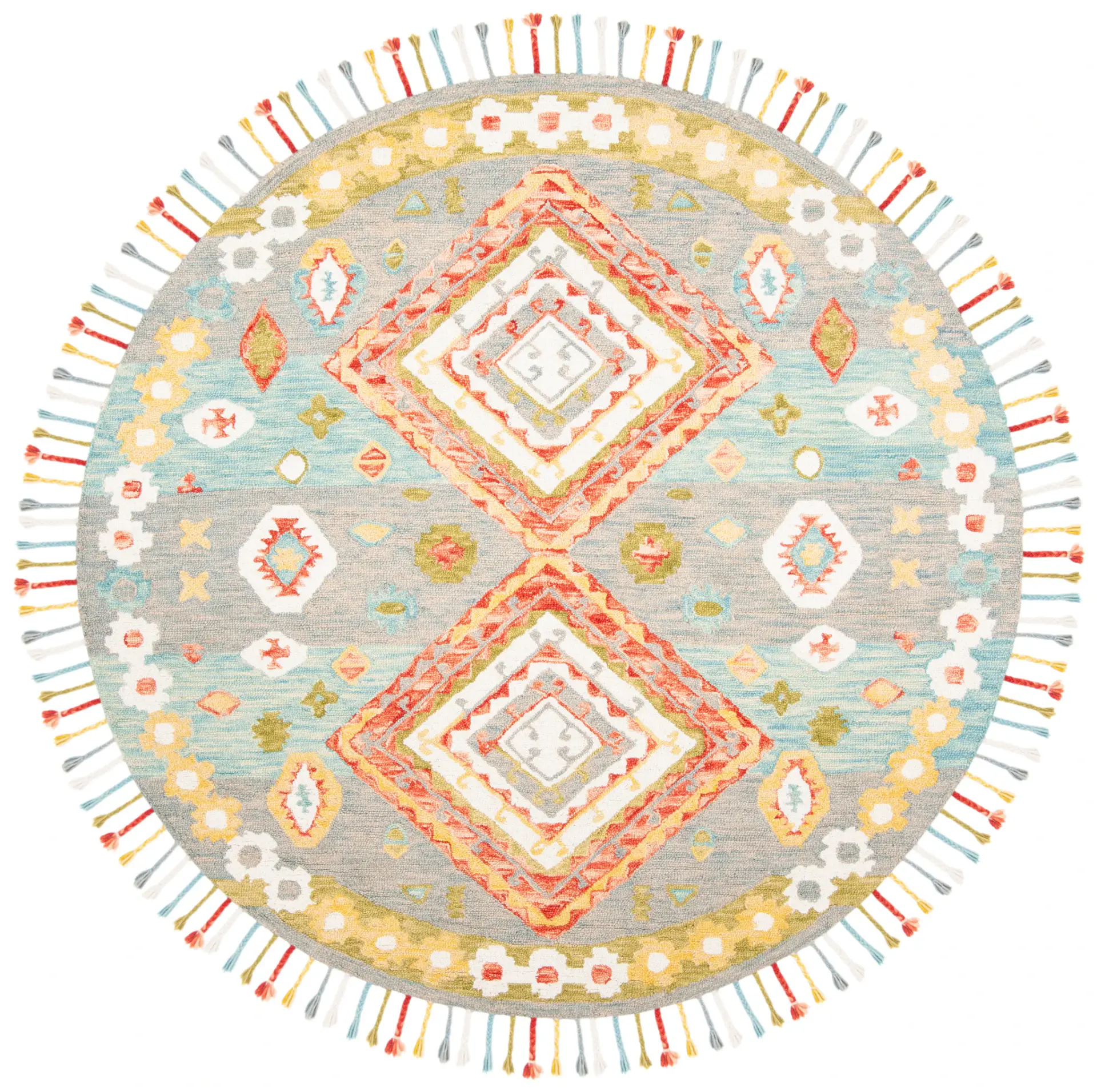 Aspen Stacked Diamond Hand-Tufted Wool Rug