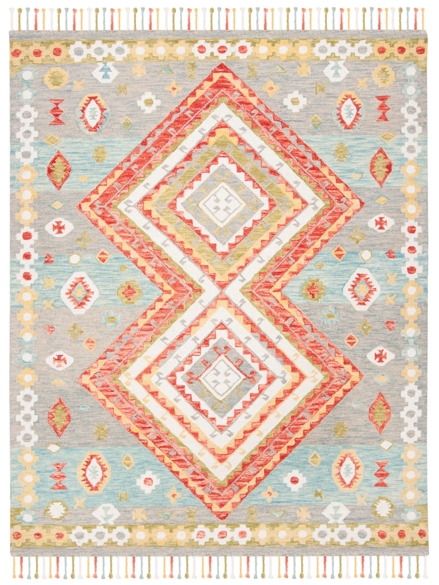 Aspen Stacked Diamond Hand-Tufted Wool Rug