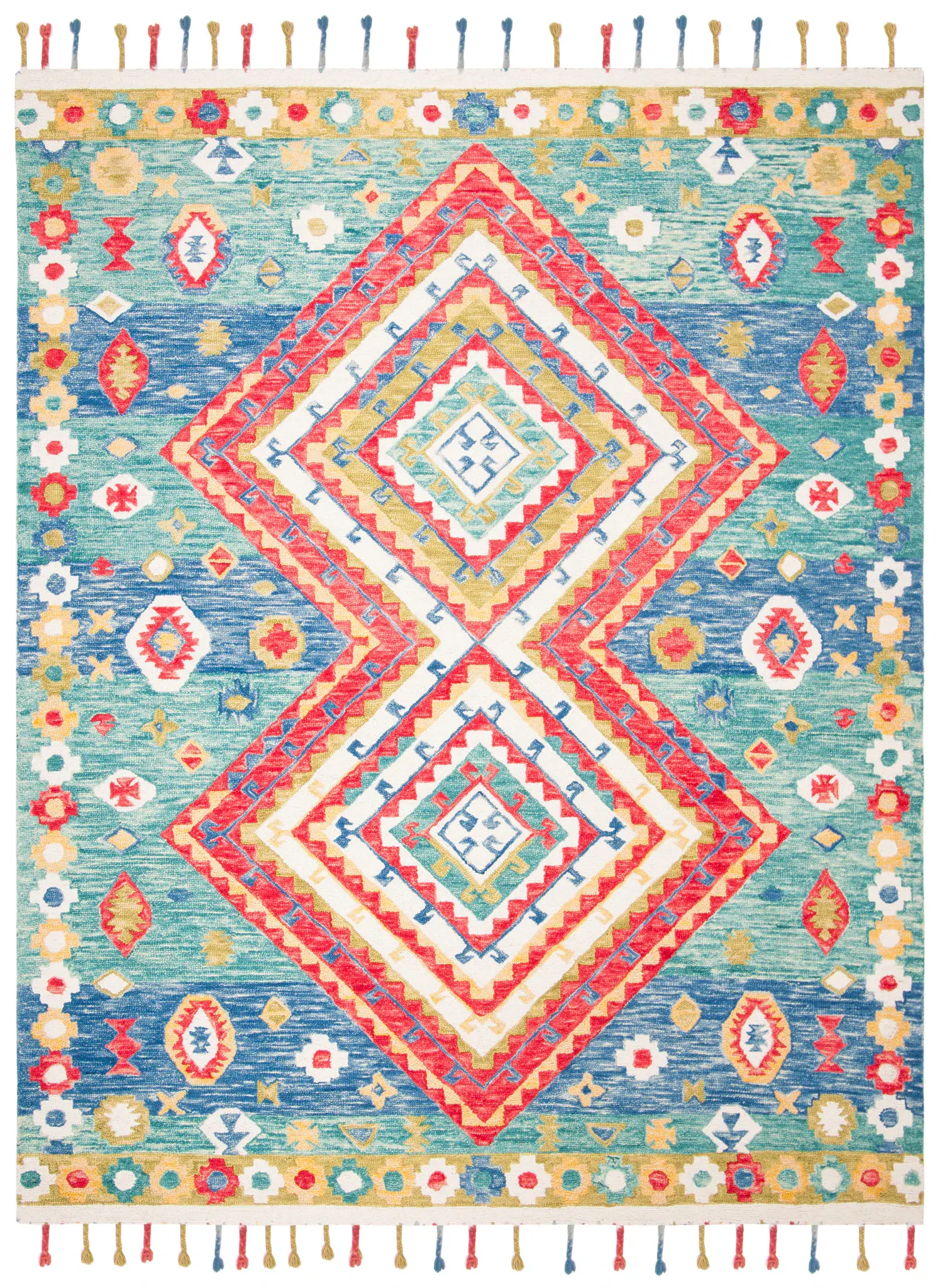 Aspen Stacked Diamond Hand-Tufted Wool Rug