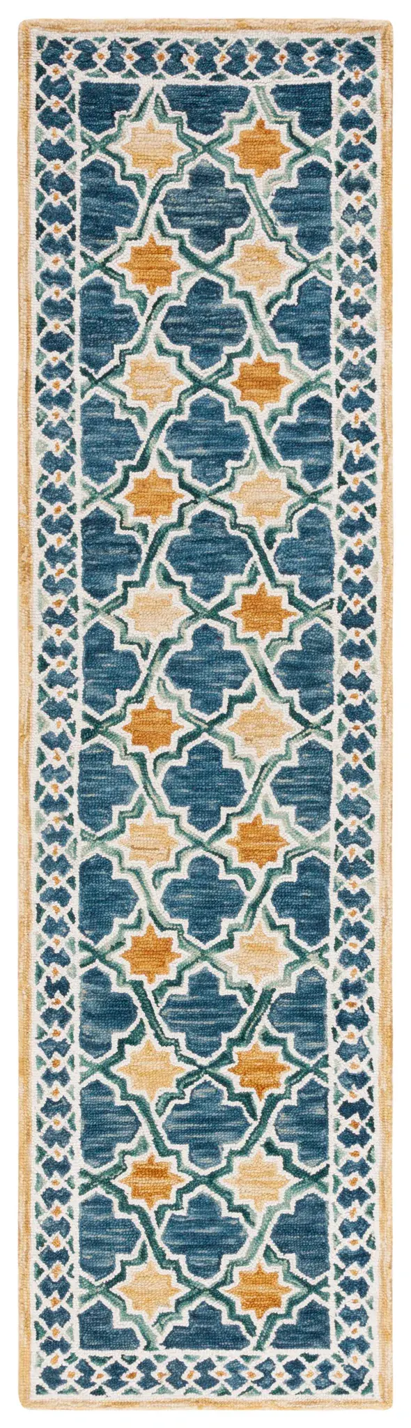 Aspen Trellis Bordered Hand-Tufted Wool Rug