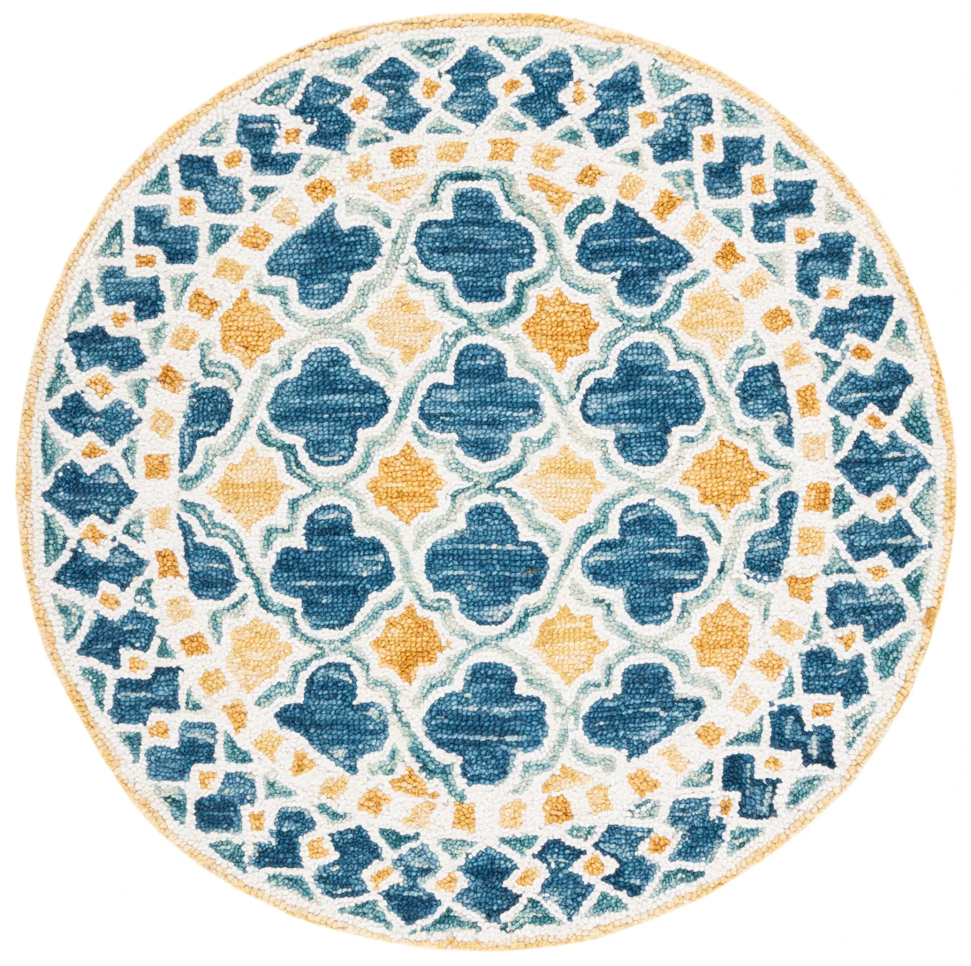 Aspen Trellis Bordered Hand-Tufted Wool Rug