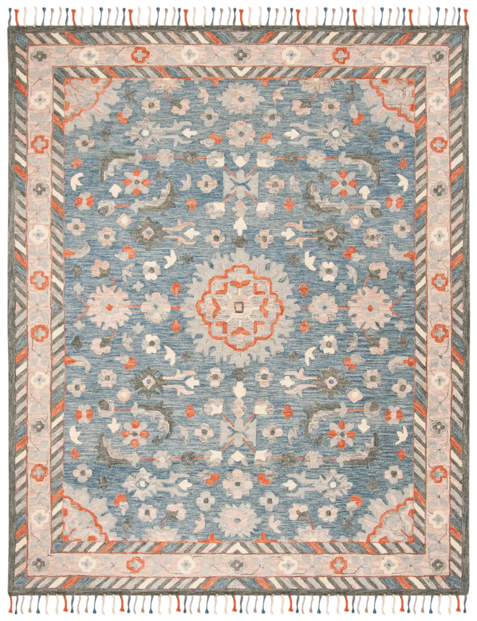 Aspen Floral Rosette Hand-Tufted Wool Rug