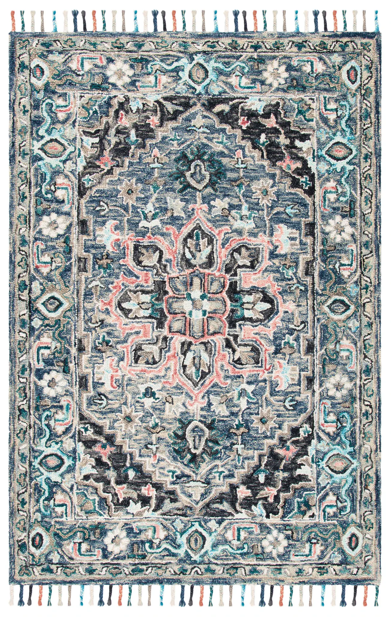 Aspen Square Stepped Medallion Hand-Tufted Wool Rug