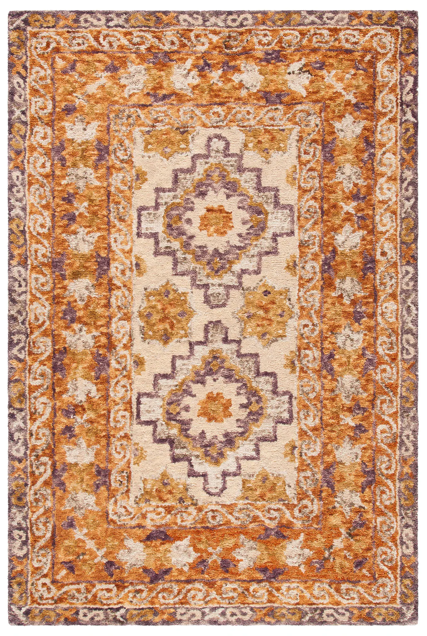 Aspen Stepped Trellis Hand-Tufted Wool Rug