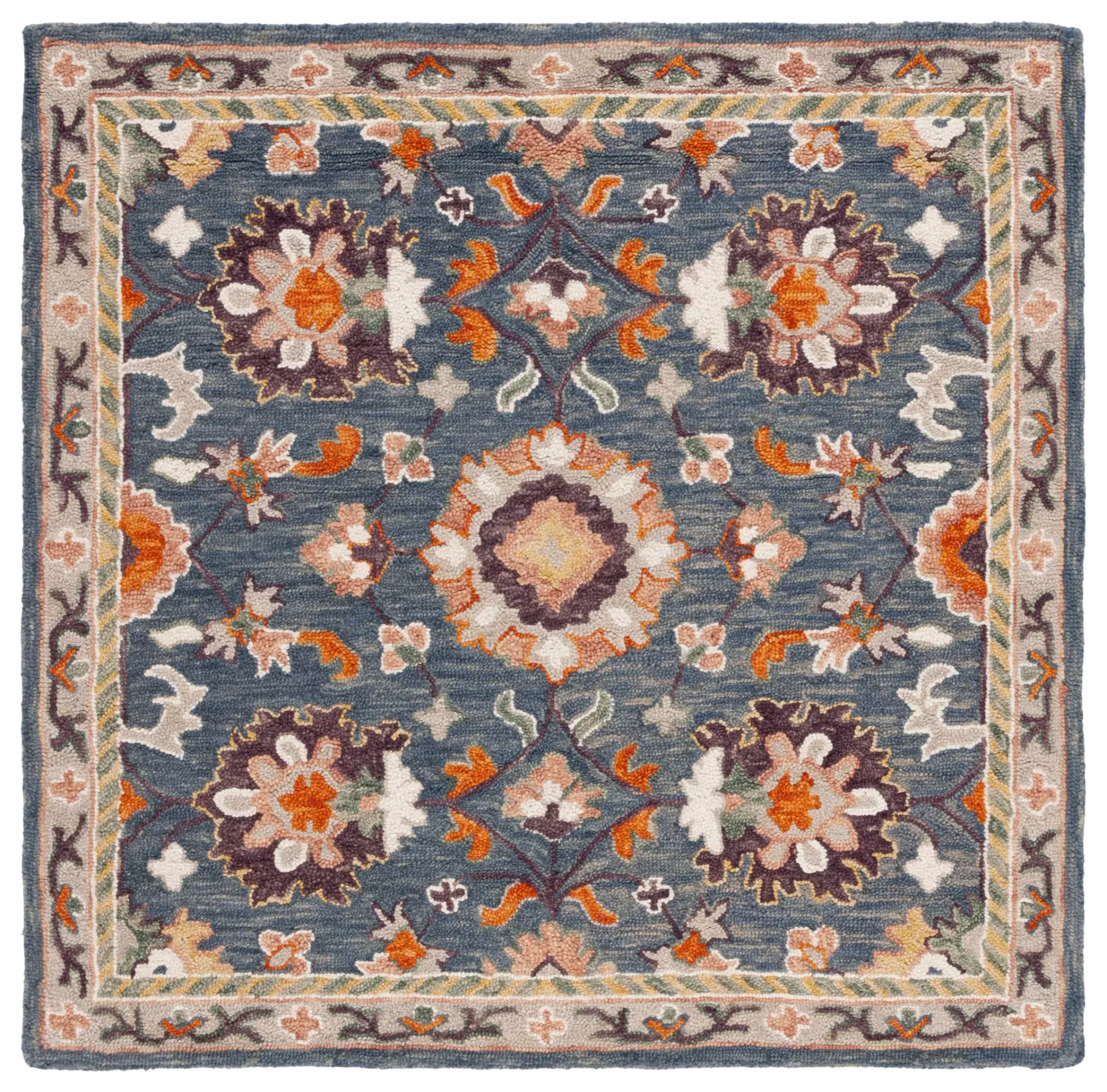 Aspen Floral Palmette Hand-Tufted Wool Rug