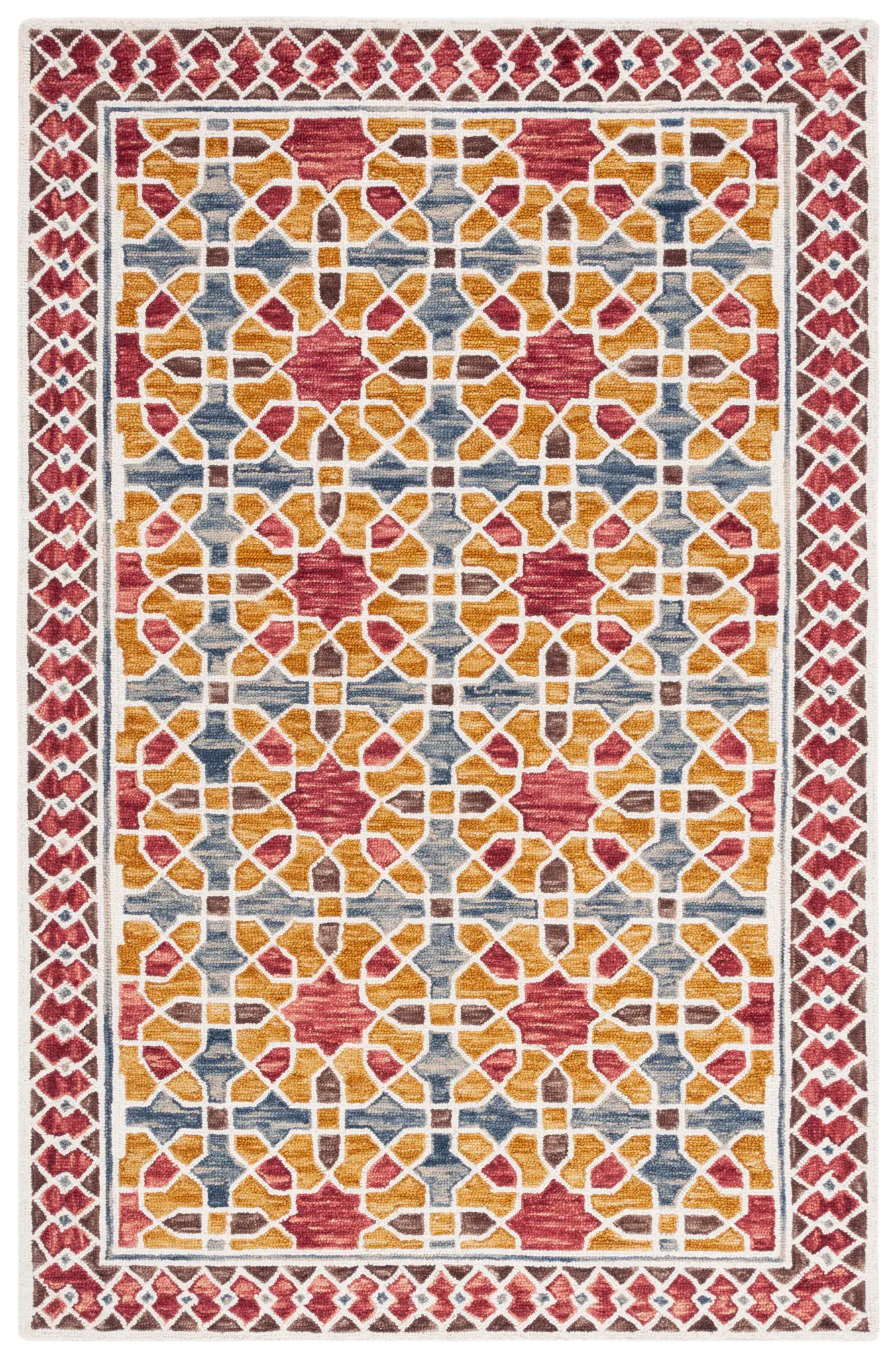 Aspen Tile Mosaic Hand-Tufted Wool Rug