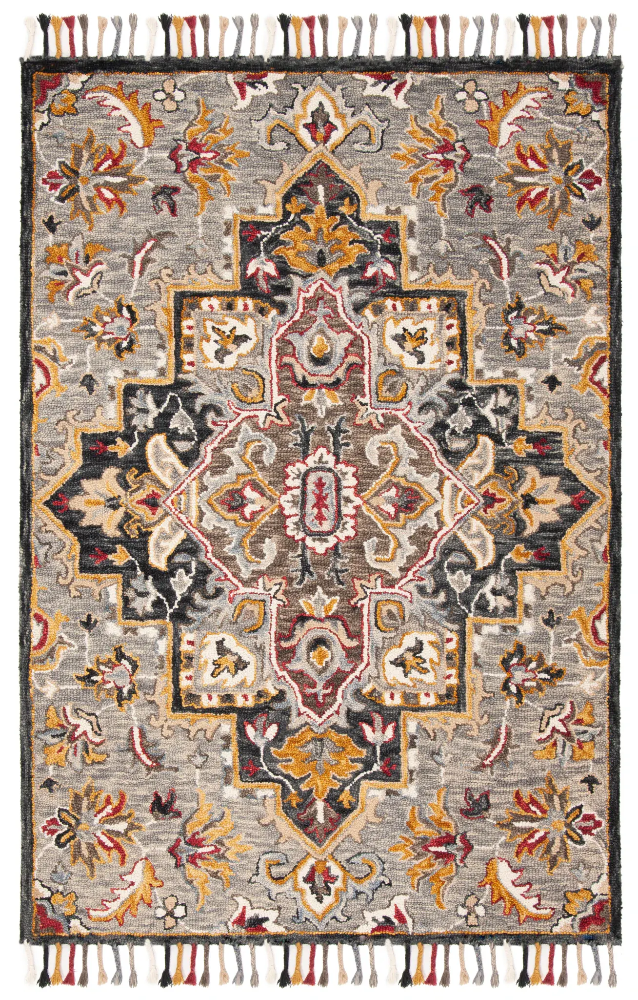 Aspen Stepped Medallion Hand-Tufted Wool Rug