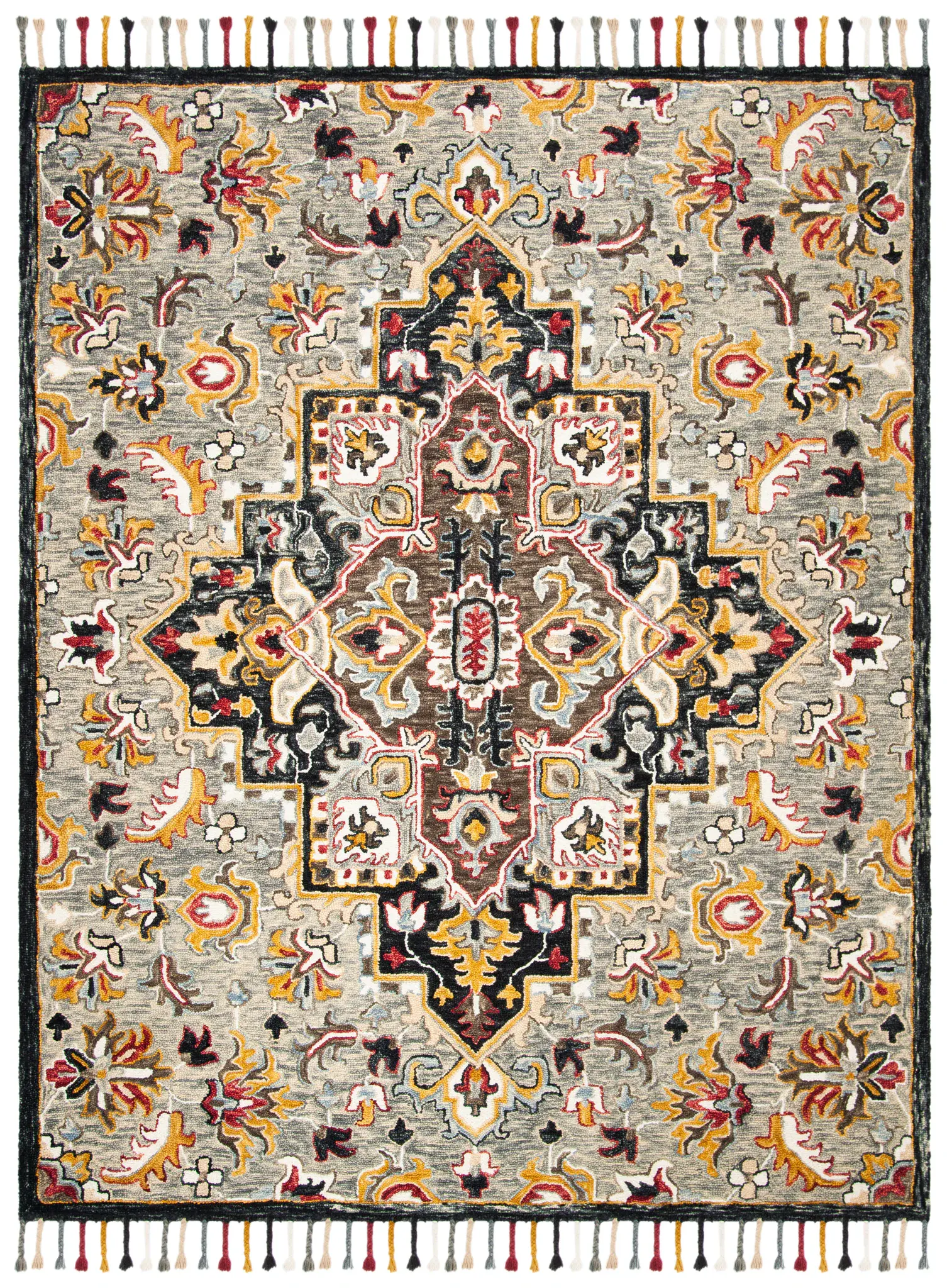 Aspen Stepped Medallion Hand-Tufted Wool Rug