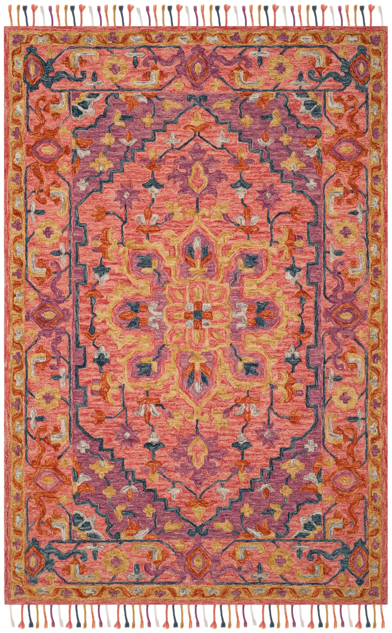 Aspen Stepped Diamond Medallion Hand-Tufted Wool Rug