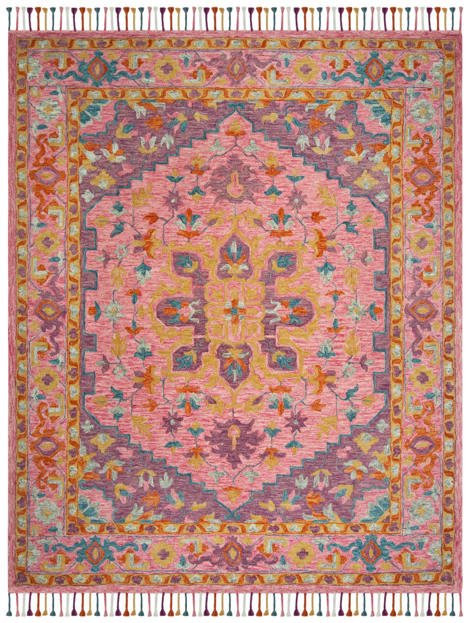 Aspen Stepped Diamond Medallion Hand-Tufted Wool Rug