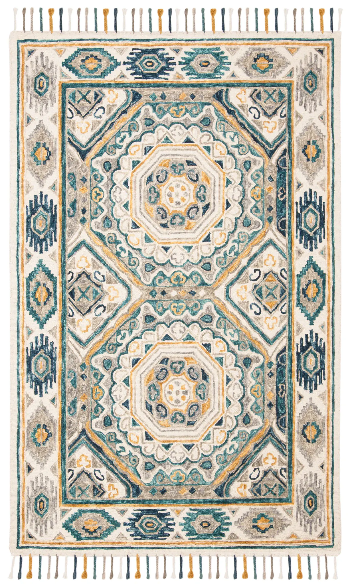 Aspen Medallion Diamond Hand-Tufted Wool Rug