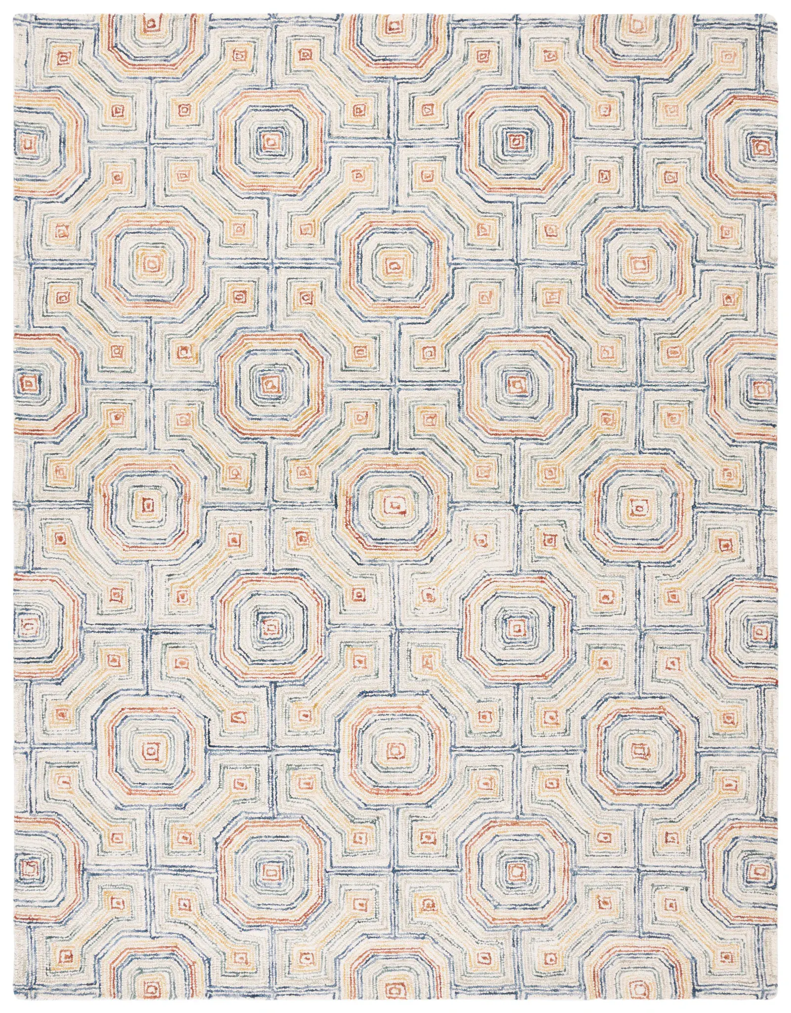 Aspen Concentric Tile Hand-Tufted Wool Rug