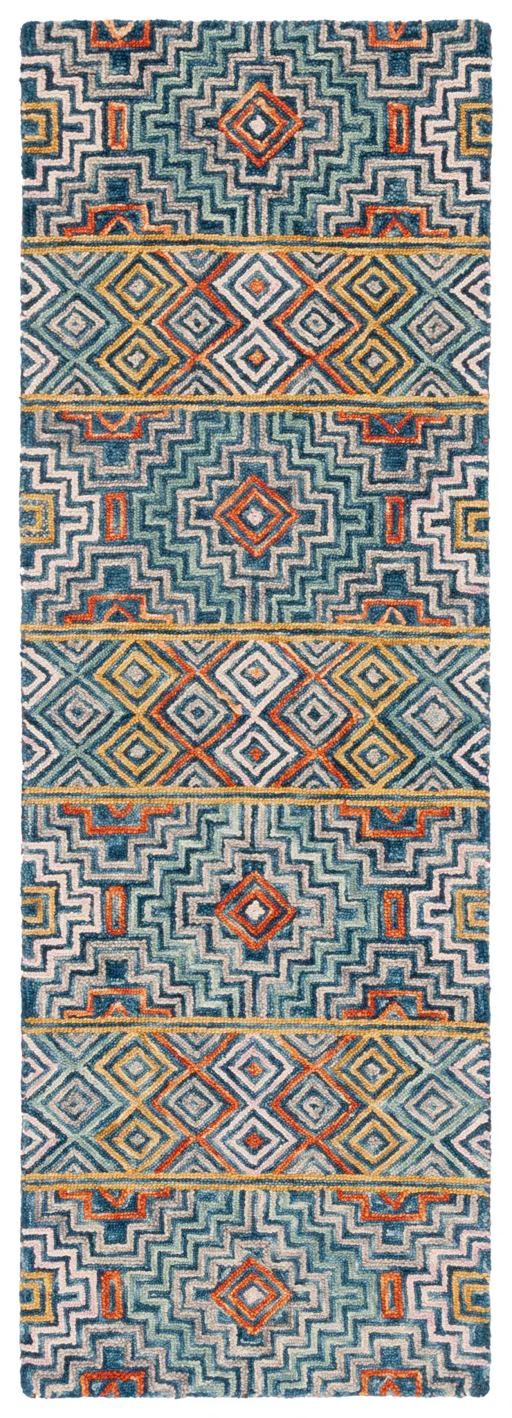 Aspen Banded Geometric Hand-Tufted Wool Rug