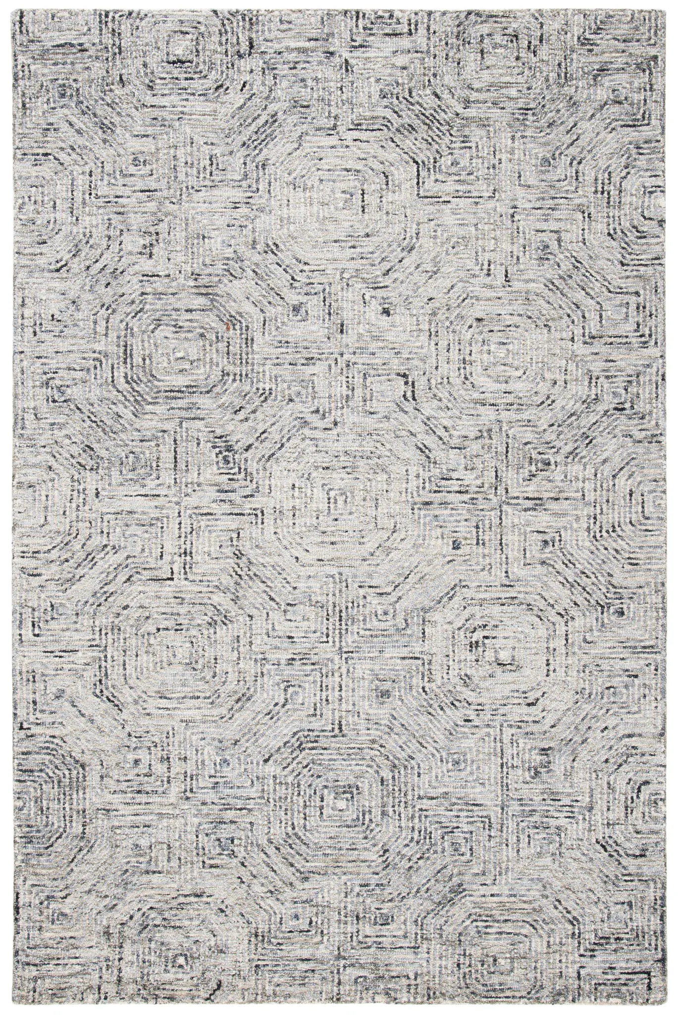 Aspen Concentric Maze Hand-Tufted Wool Rug