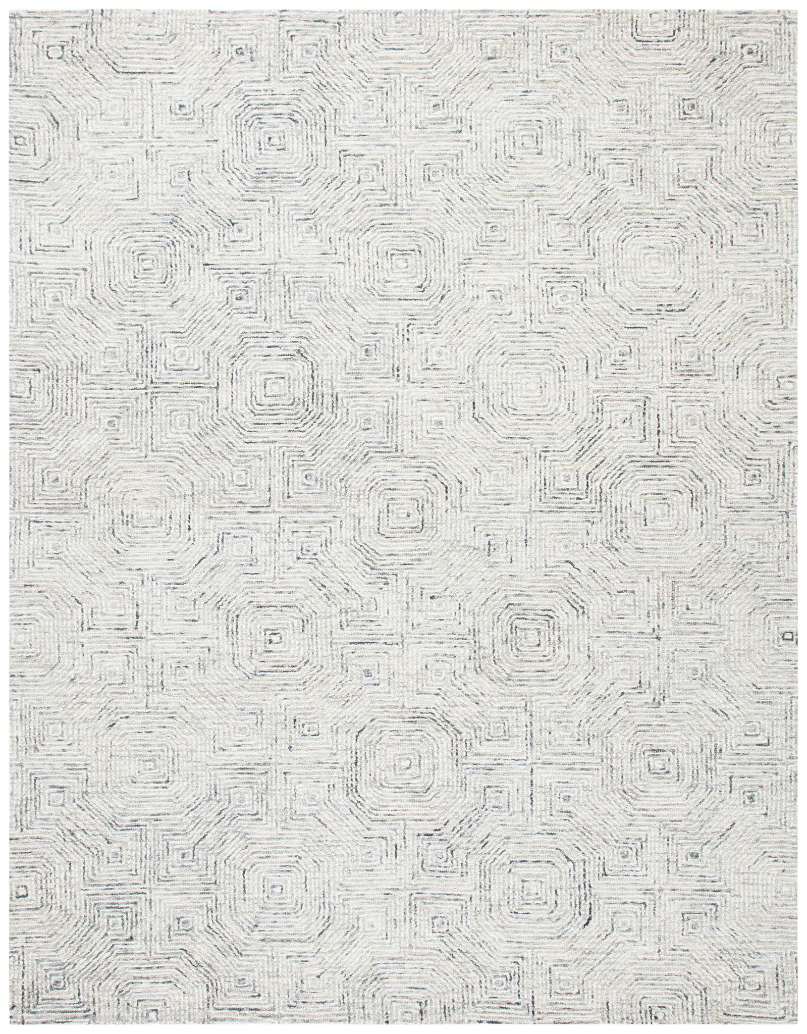 Aspen Concentric Maze Hand-Tufted Wool Rug