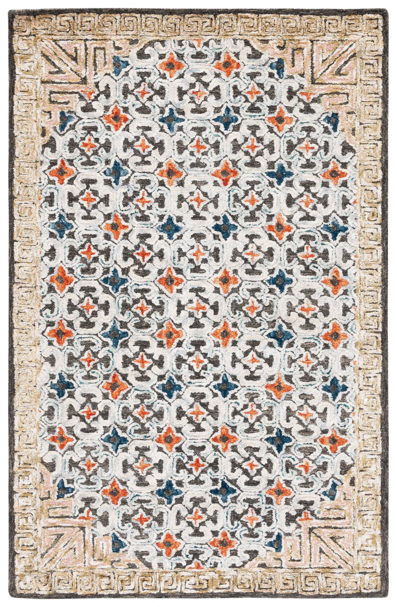 Aspen Greek Key Hand-Tufted Rug