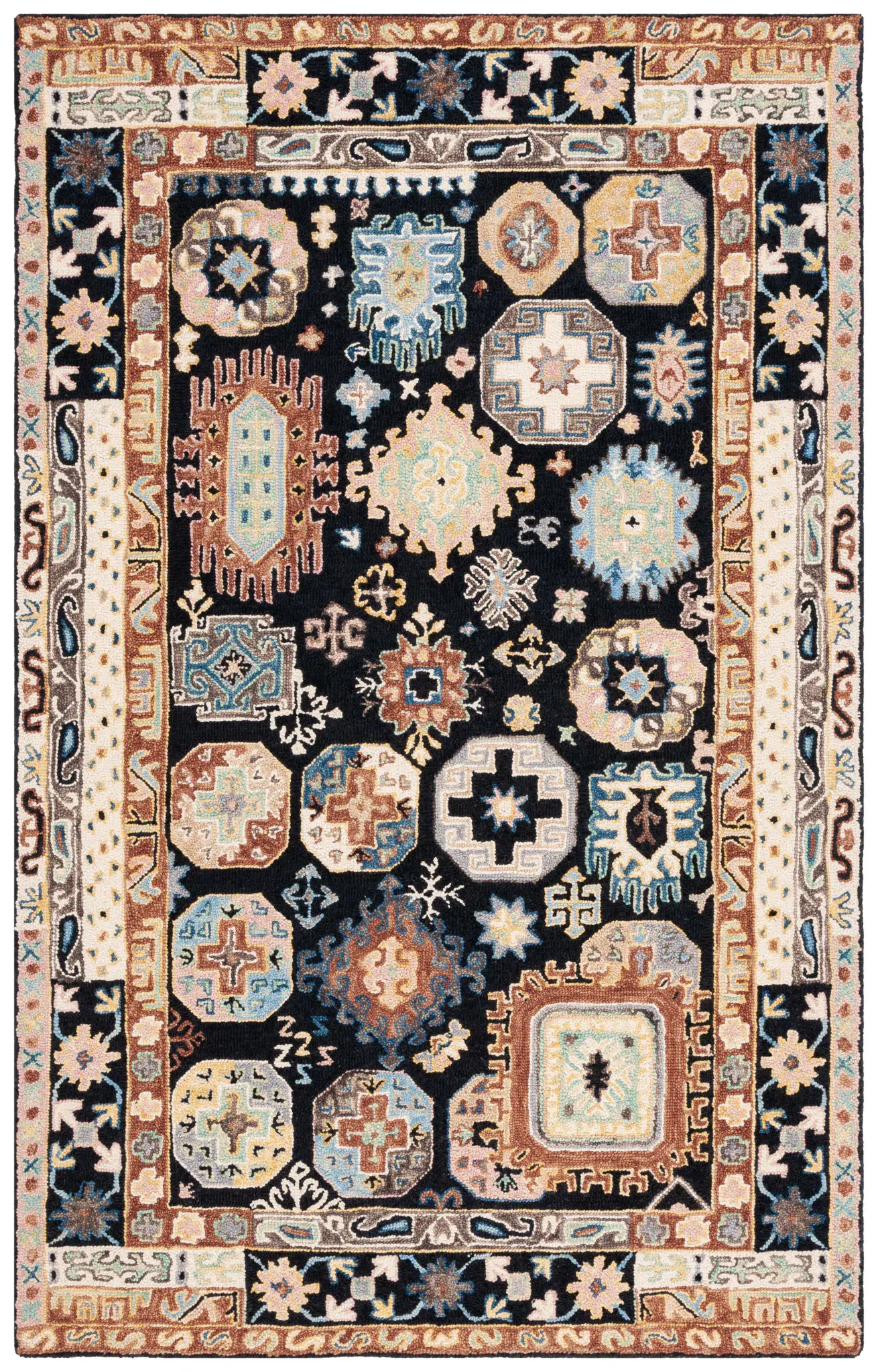 Aspen Tribal Medallion Hand-Tufted Wool Rug