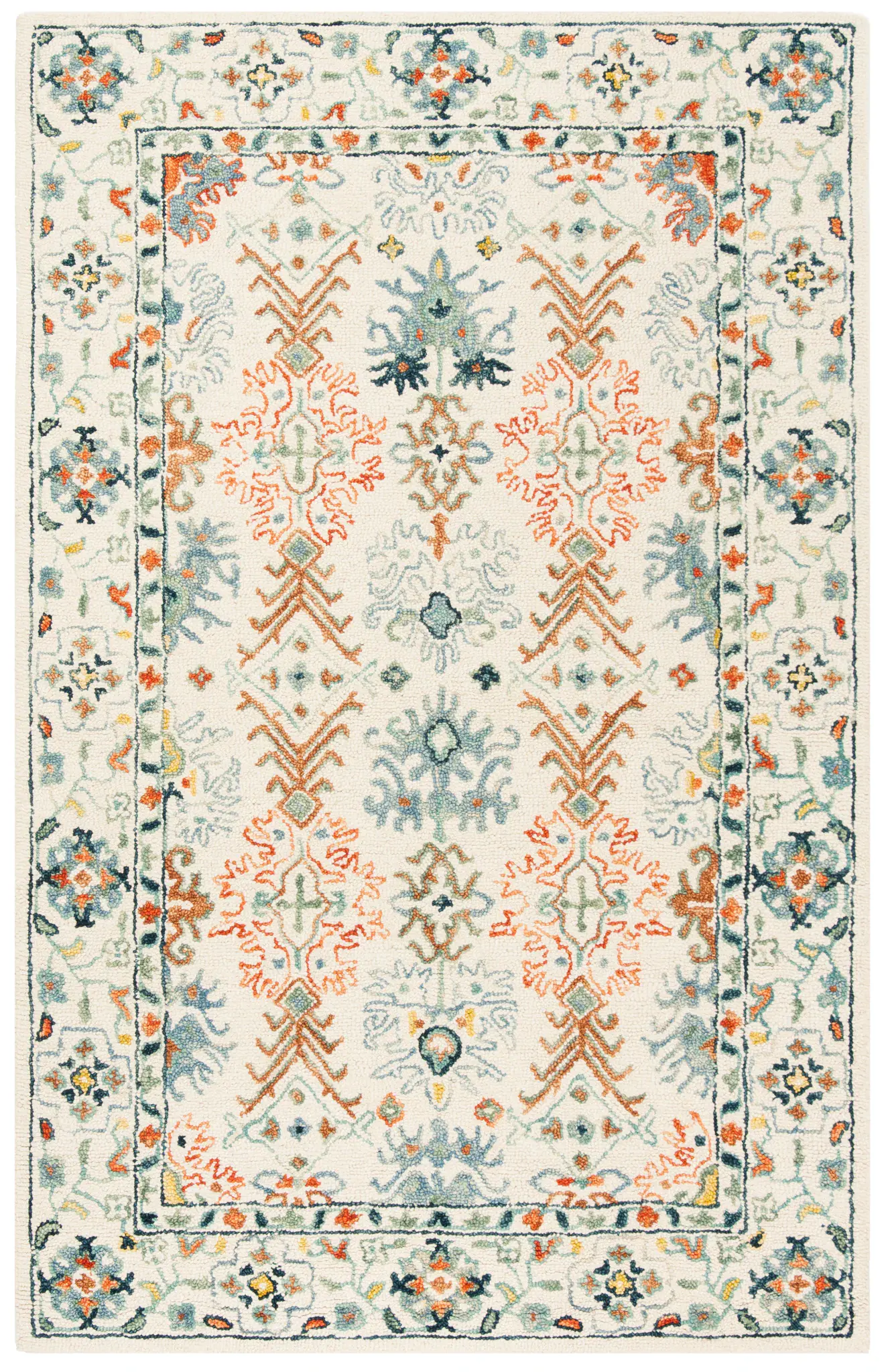 Aspen Geometric Column Hand-Tufted Wool Rug