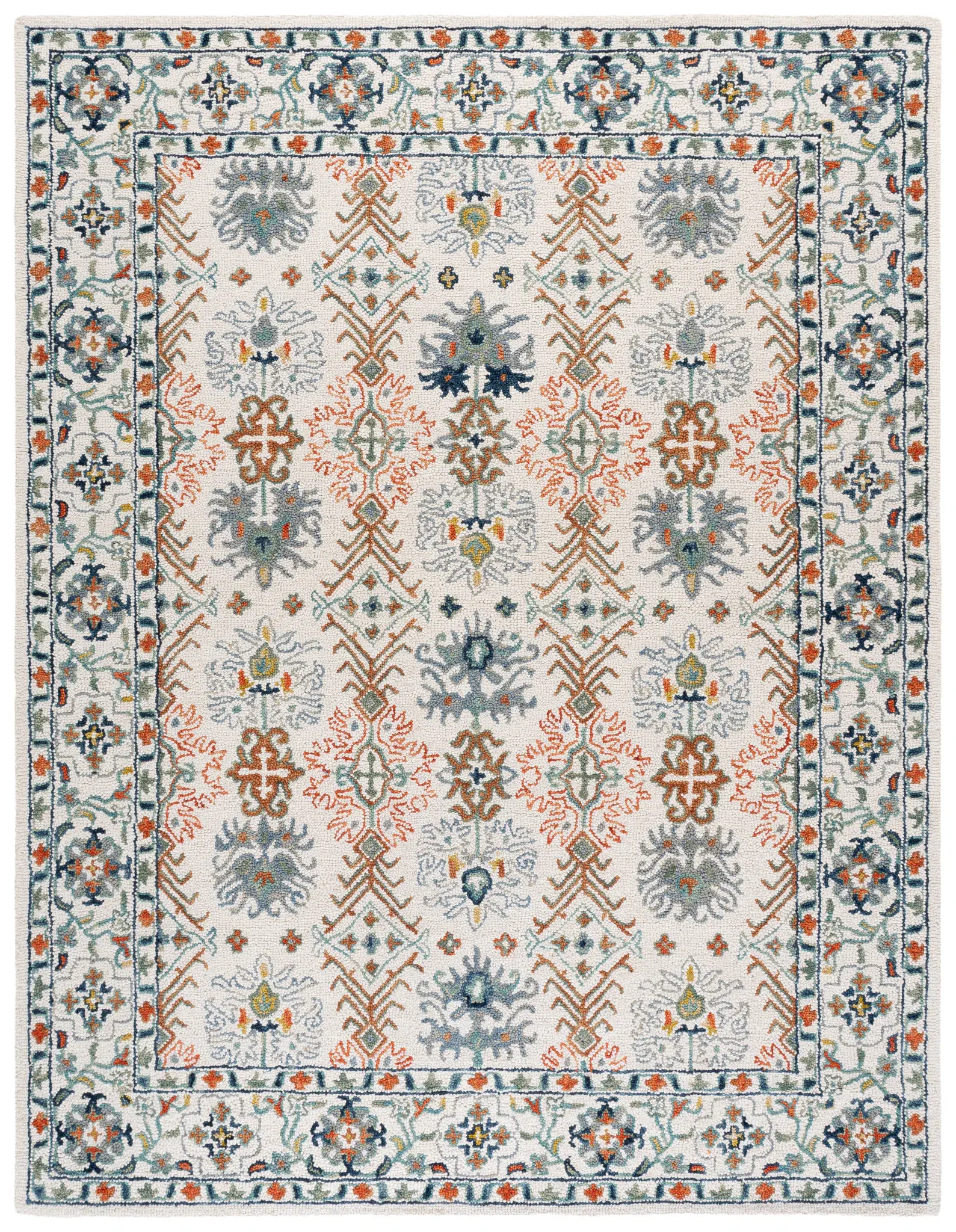 Aspen Geometric Column Hand-Tufted Wool Rug