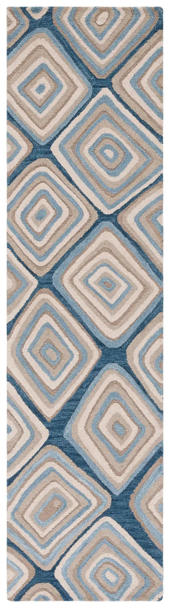 Aspen Concentric Diamond Allover Hand-Tufted Wool Rug