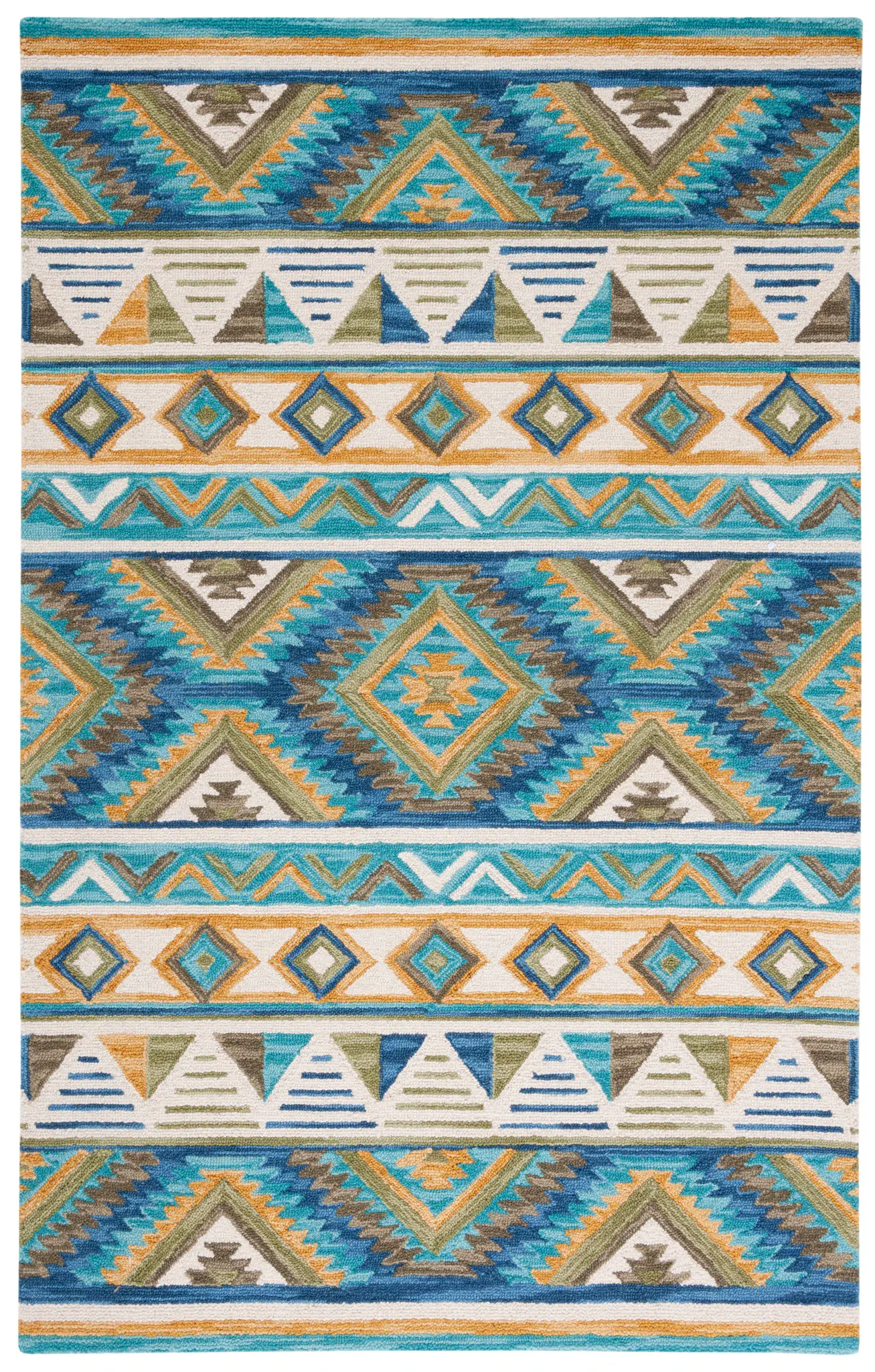 Aspen Southwestern Banded Hand-Tufted Wool Rug