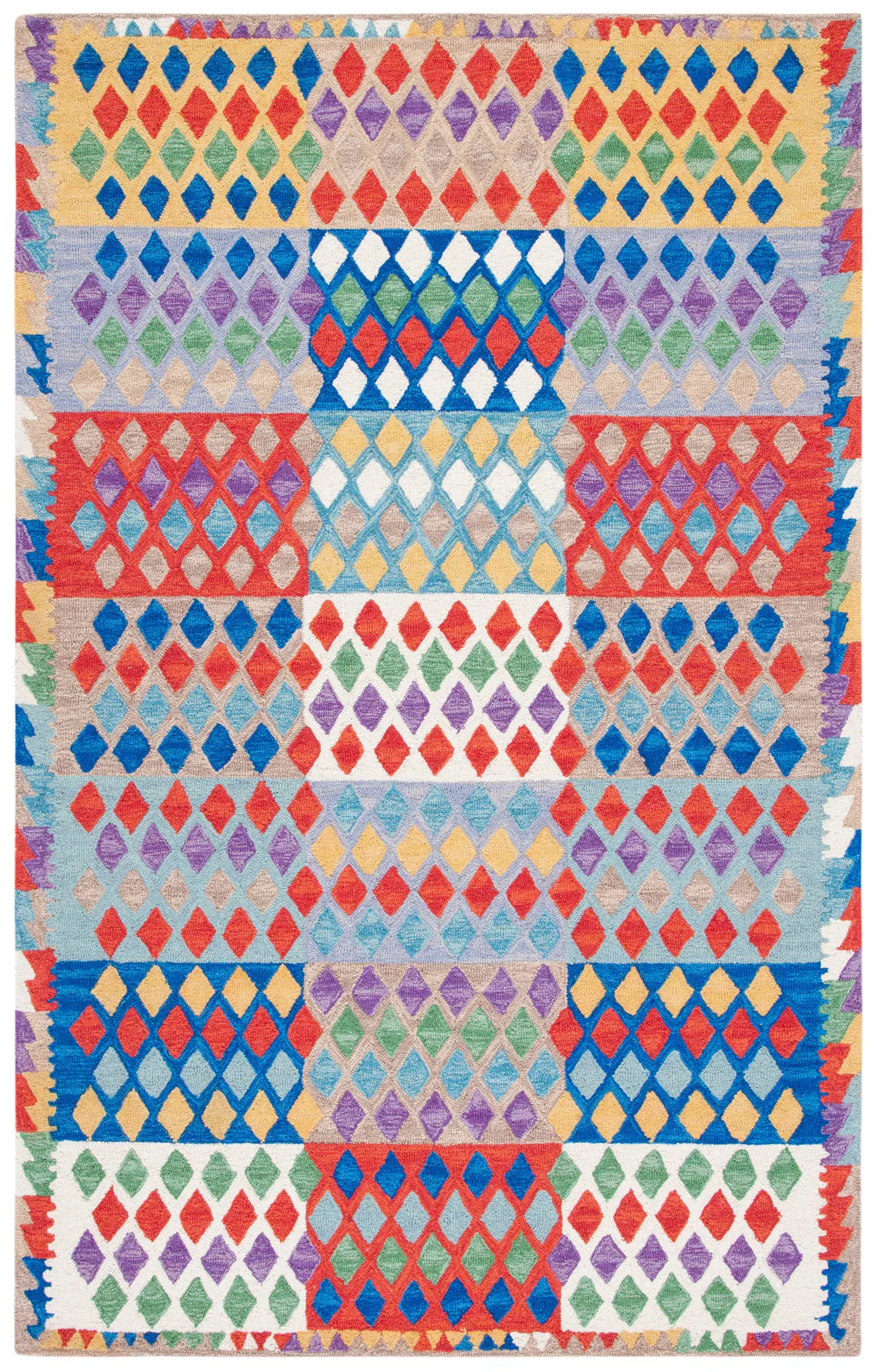 Aspen Patchwork Diamond Hand-Tufted Wool Rug
