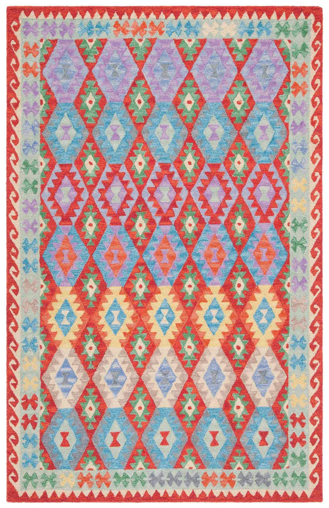 Aspen Tribal Kilim Lozenge Hand-Tufted Wool Rug