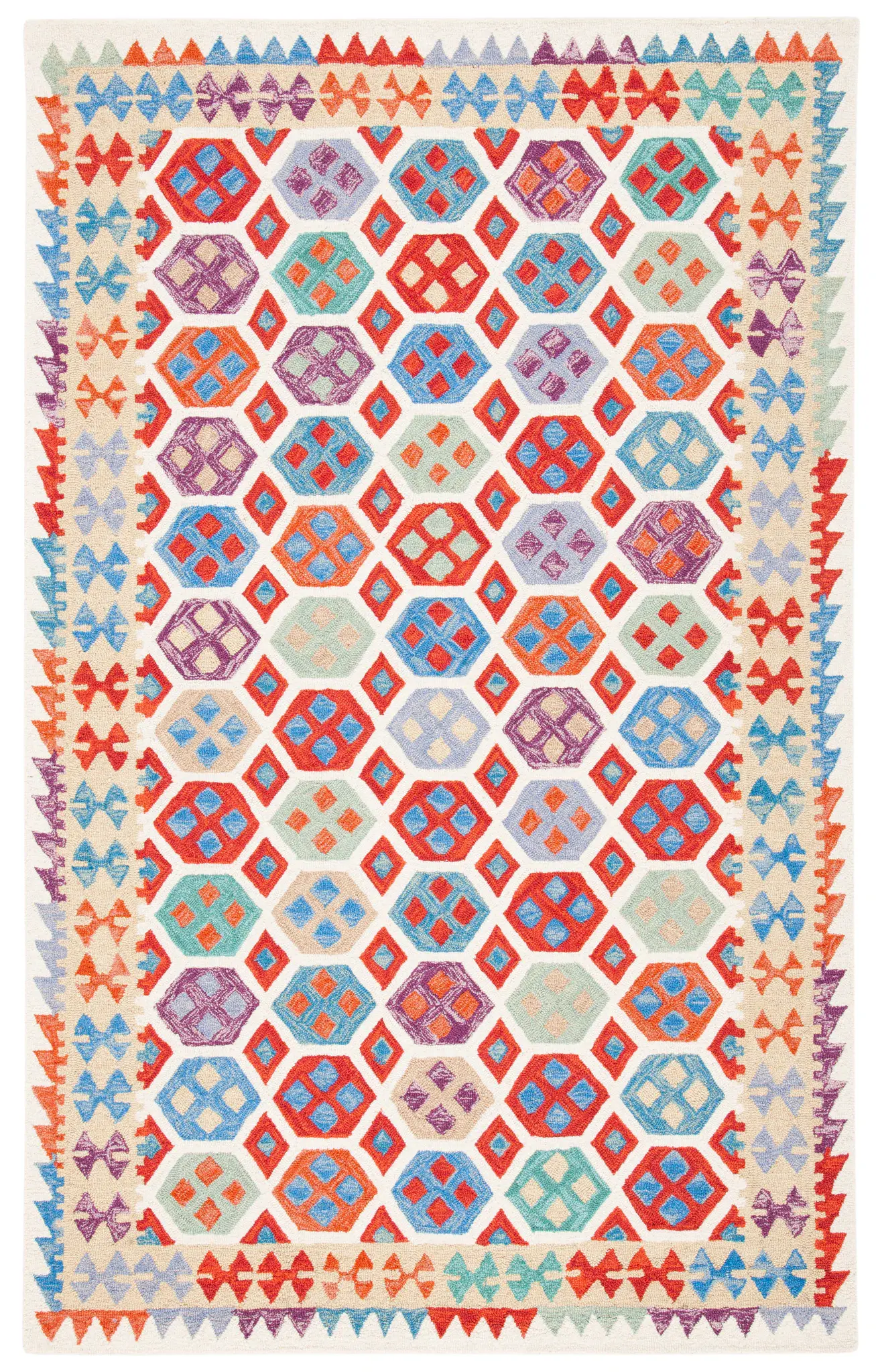 Aspen Geometric Tile Hand-Tufted Wool Rug