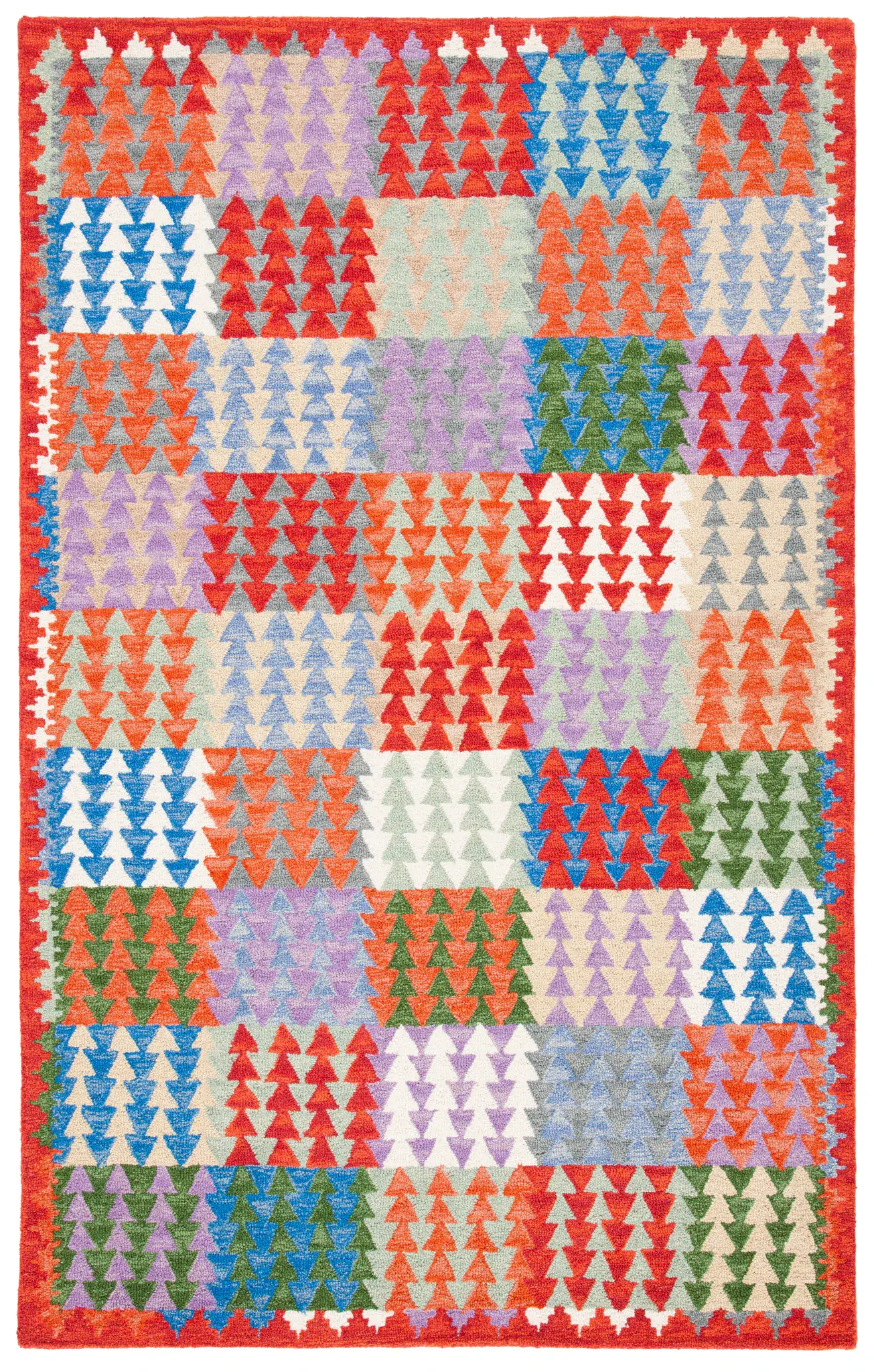 Aspen Triangle Grid Hand-Tufted Wool Rug