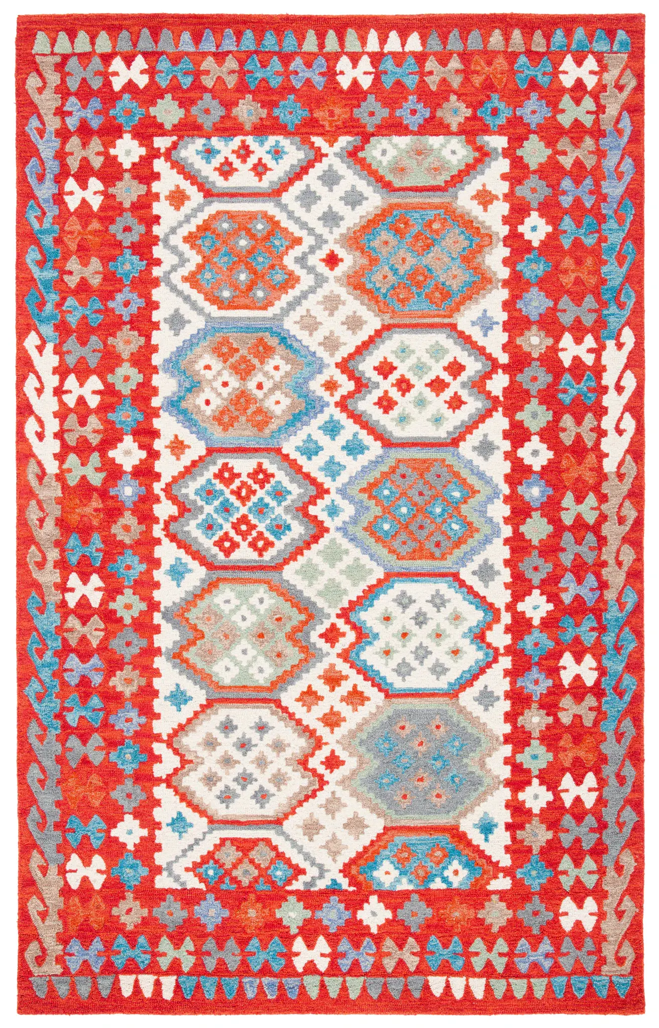 Aspen Hexagon Tile Hand-Tufted Wool Rug