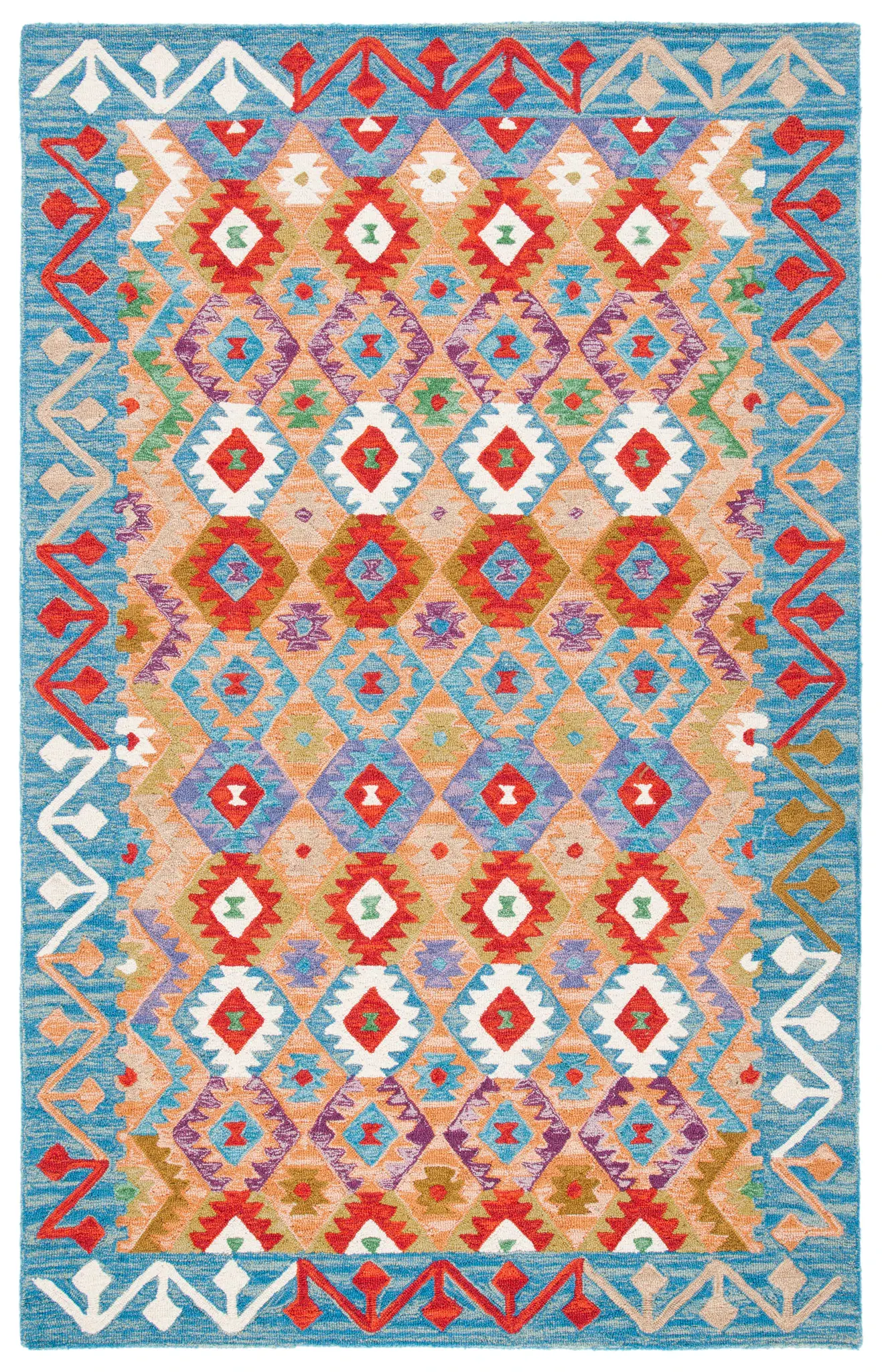 Aspen Southwestern Diamond Grid Hand-Tufted Wool Rug