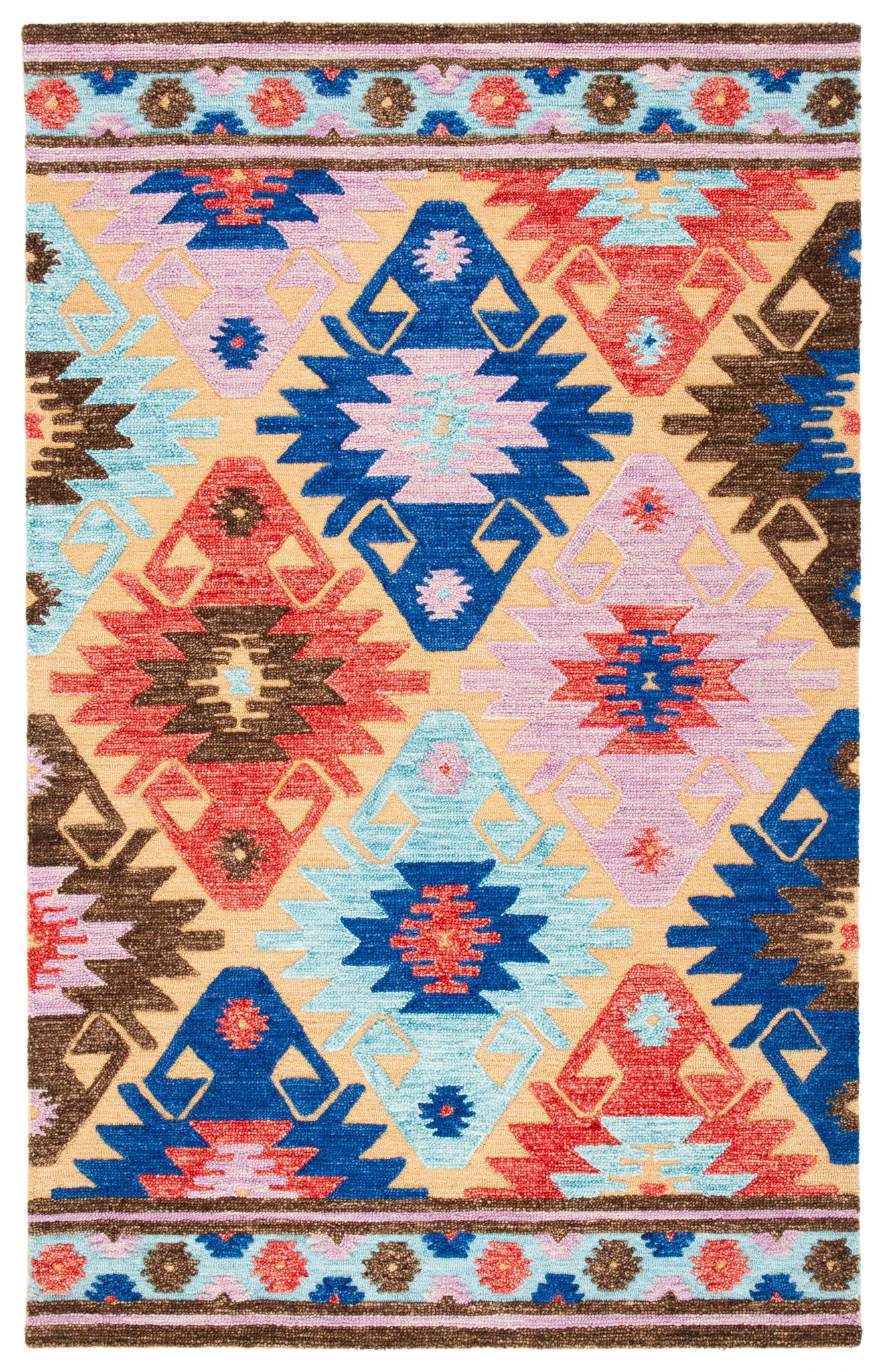 Aspen Allover Southwestern Diamond Hand-Tufted Wool Rug