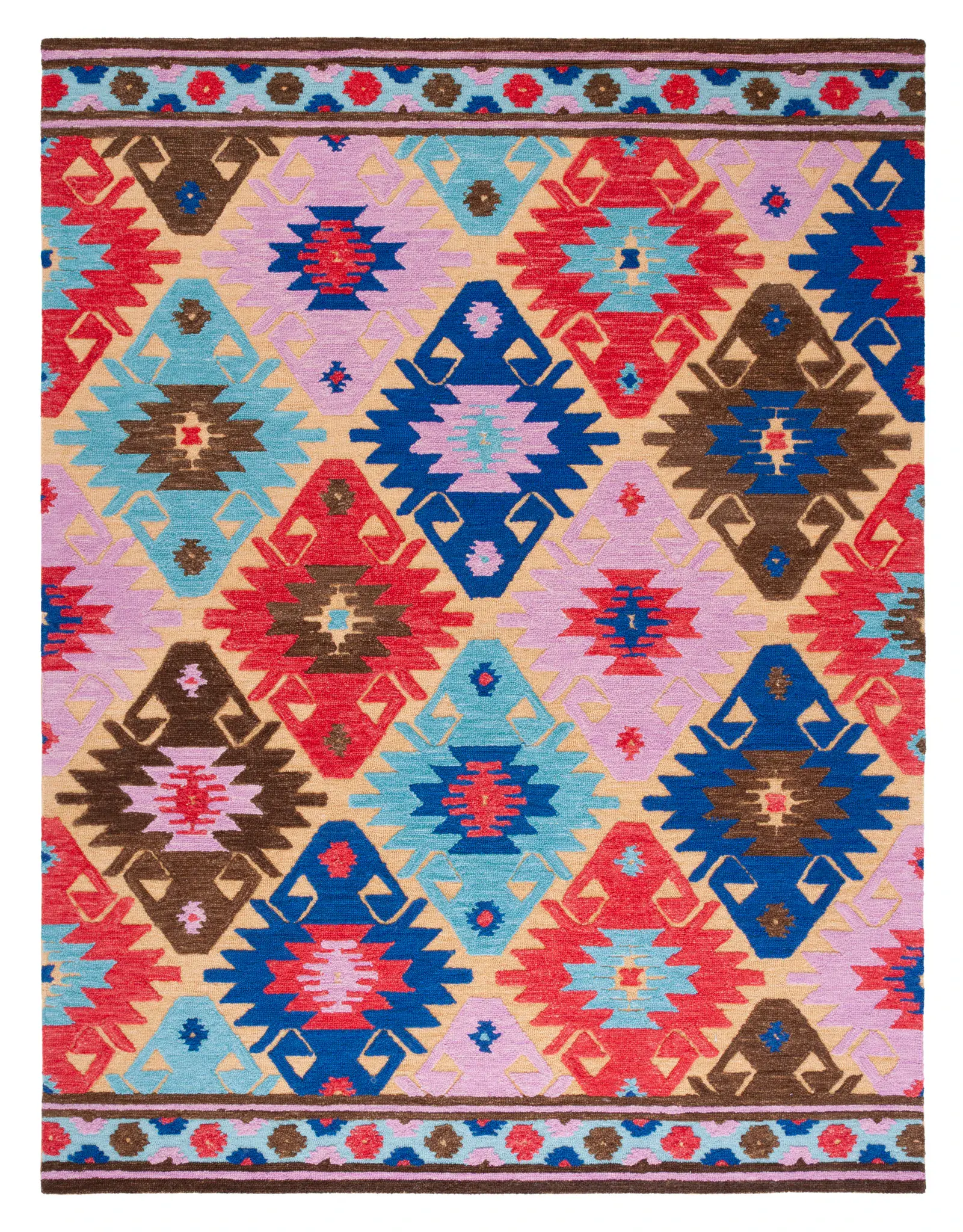 Aspen Allover Southwestern Diamond Hand-Tufted Wool Rug