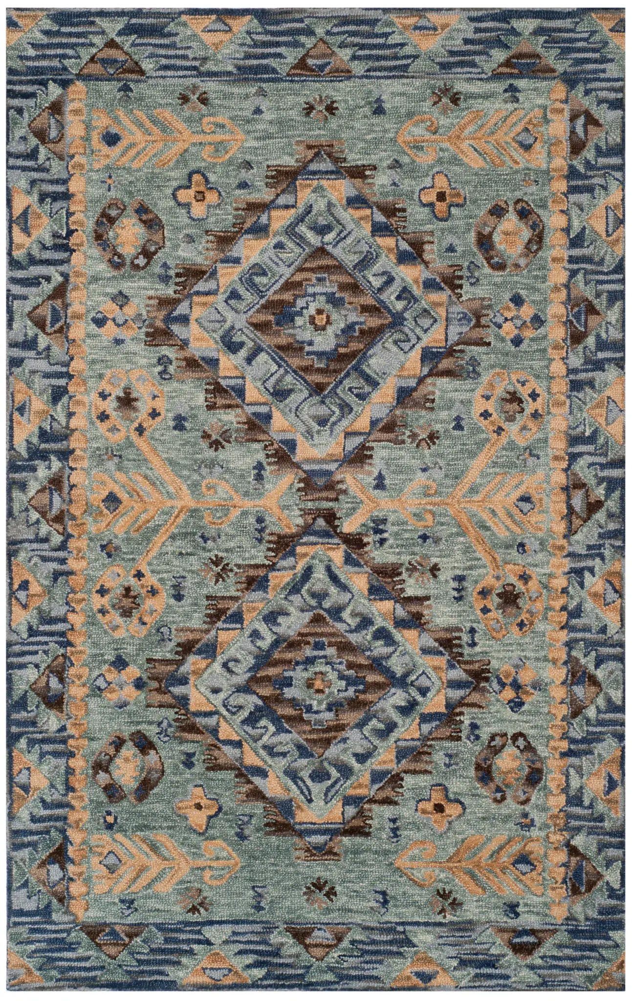 Aspen Tribal Diamond Hand-Tufted Wool Rug