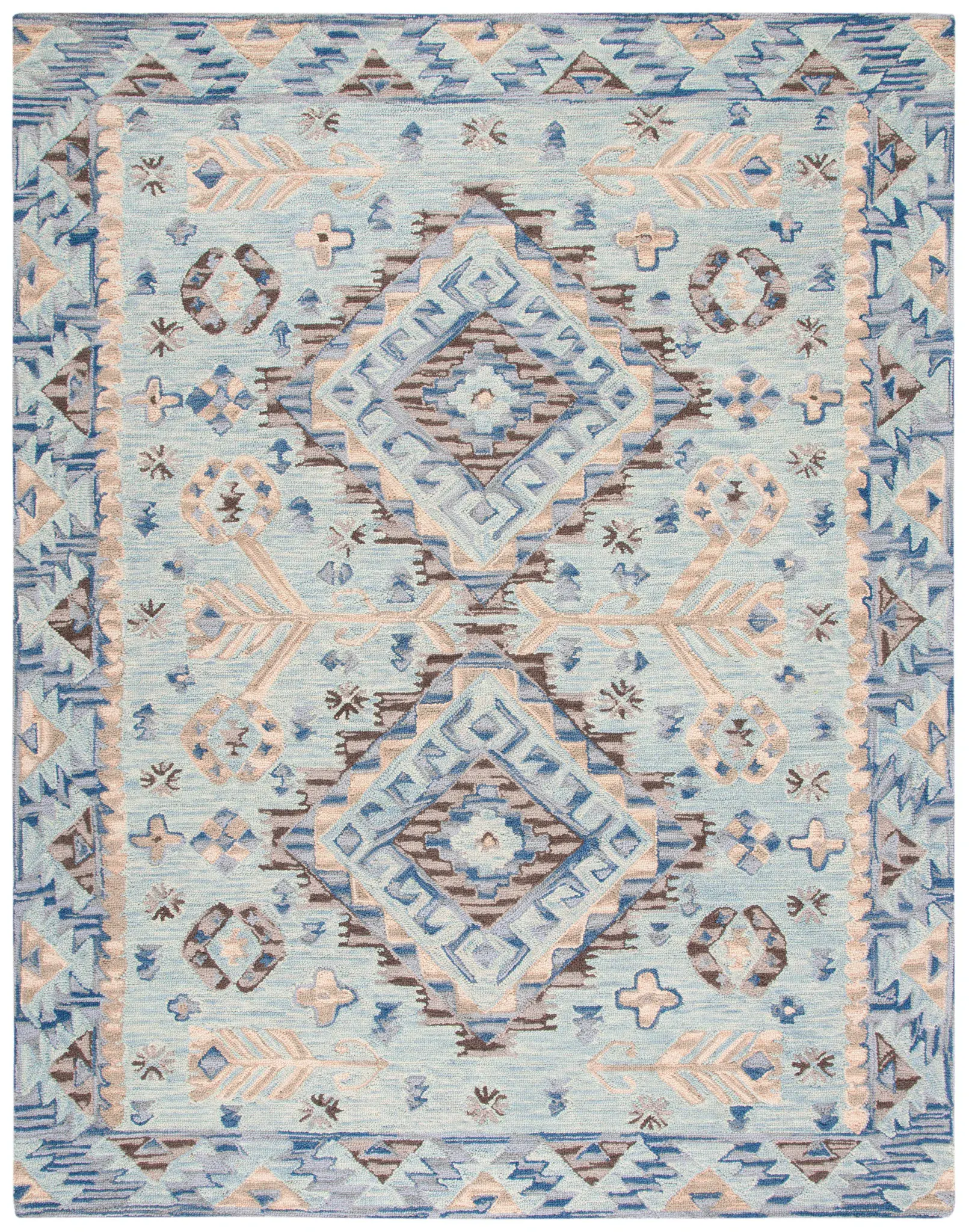 Aspen Tribal Diamond Hand-Tufted Wool Rug