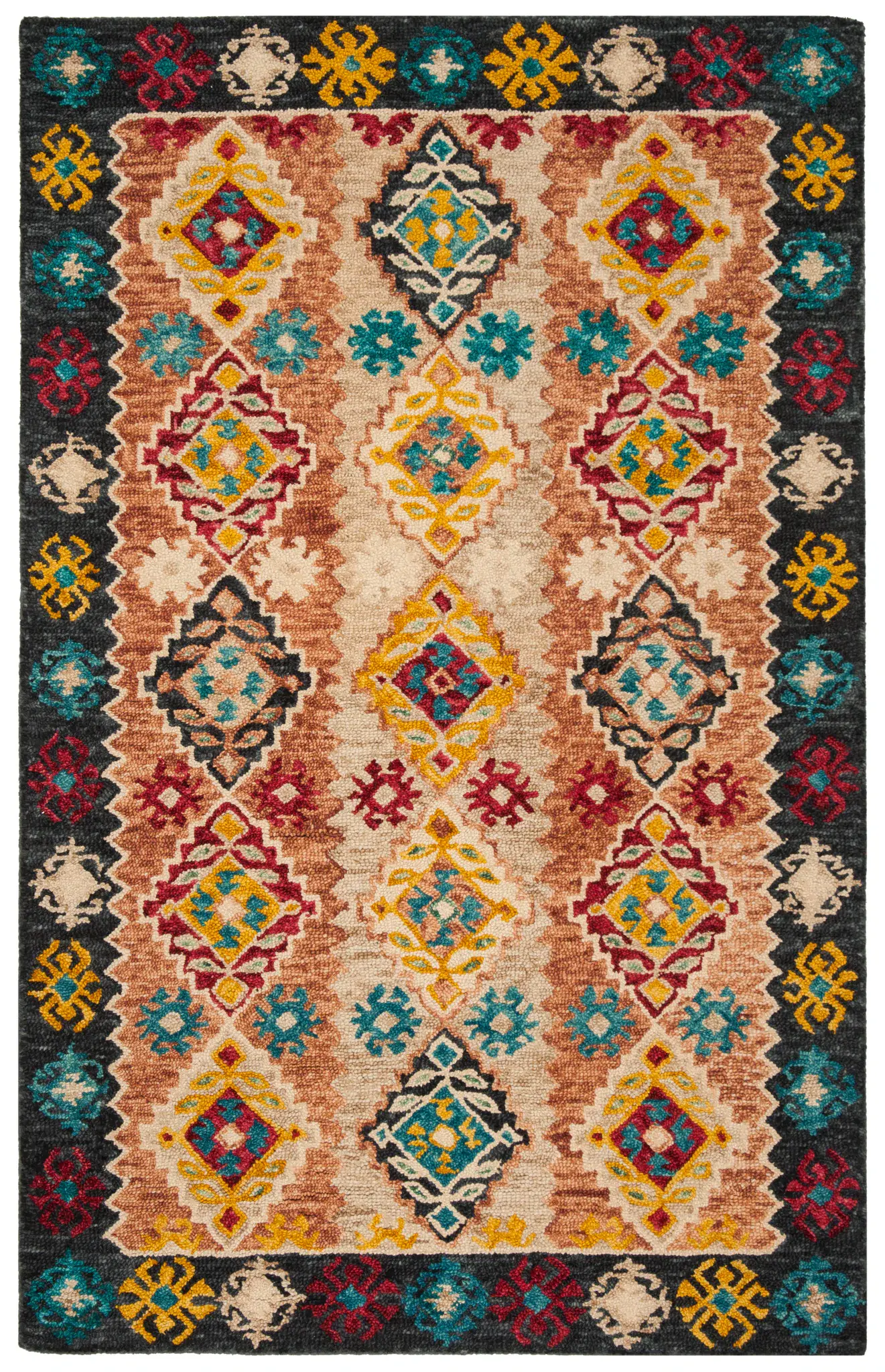 Aspen Striped Diamond Hand-Tufted Wool Rug