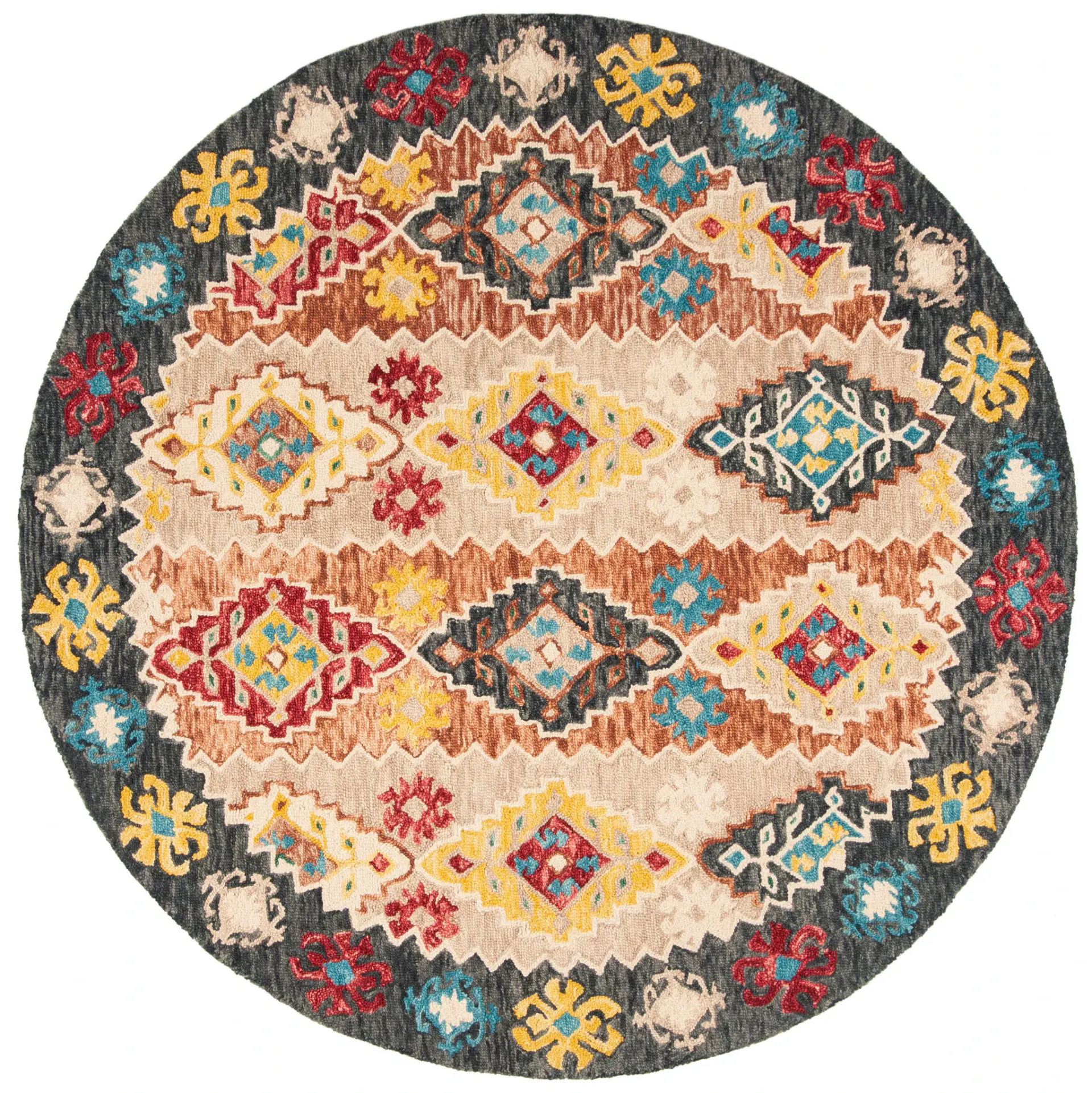 Aspen Striped Diamond Hand-Tufted Wool Rug