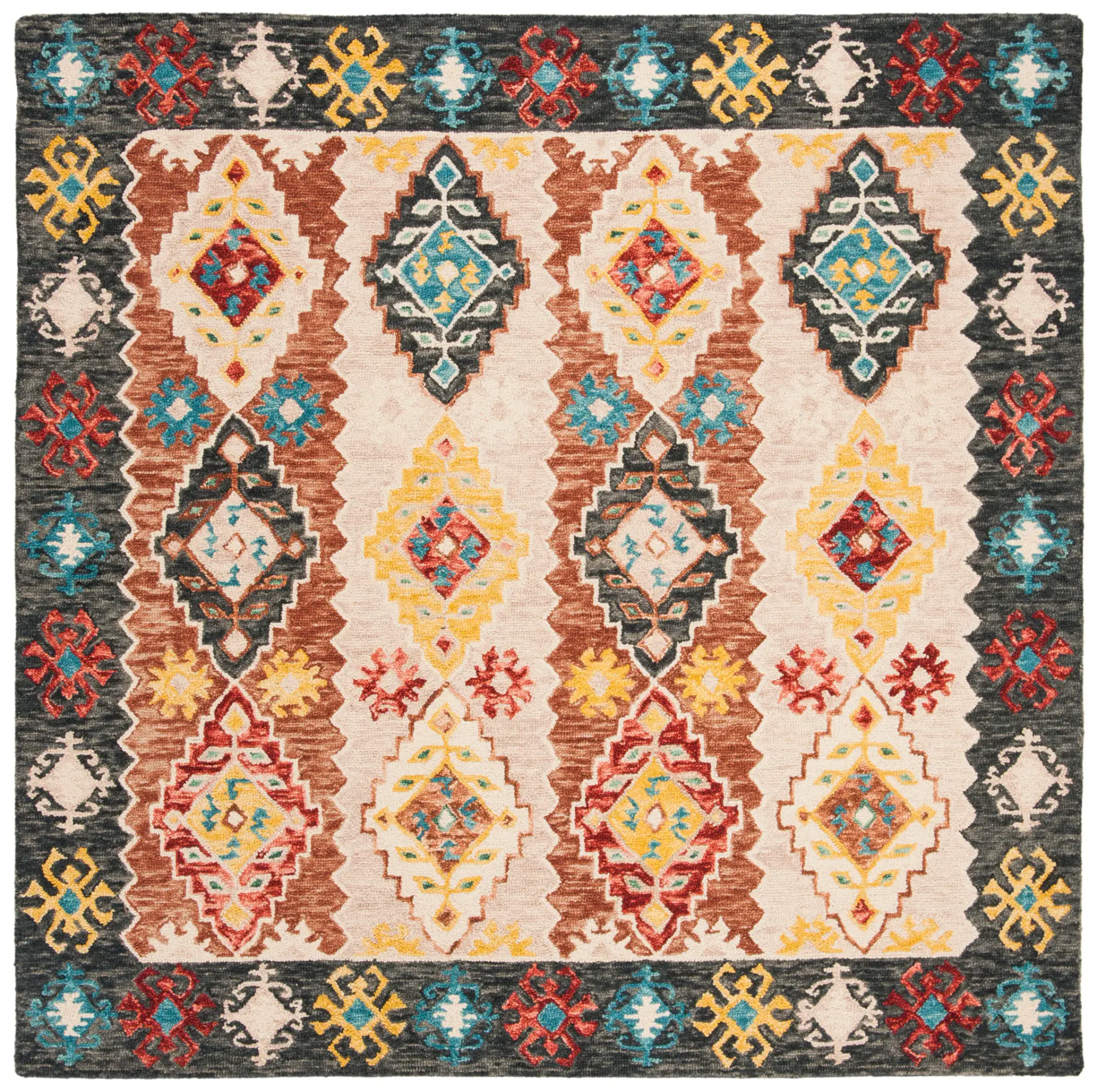 Aspen Striped Diamond Hand-Tufted Wool Rug