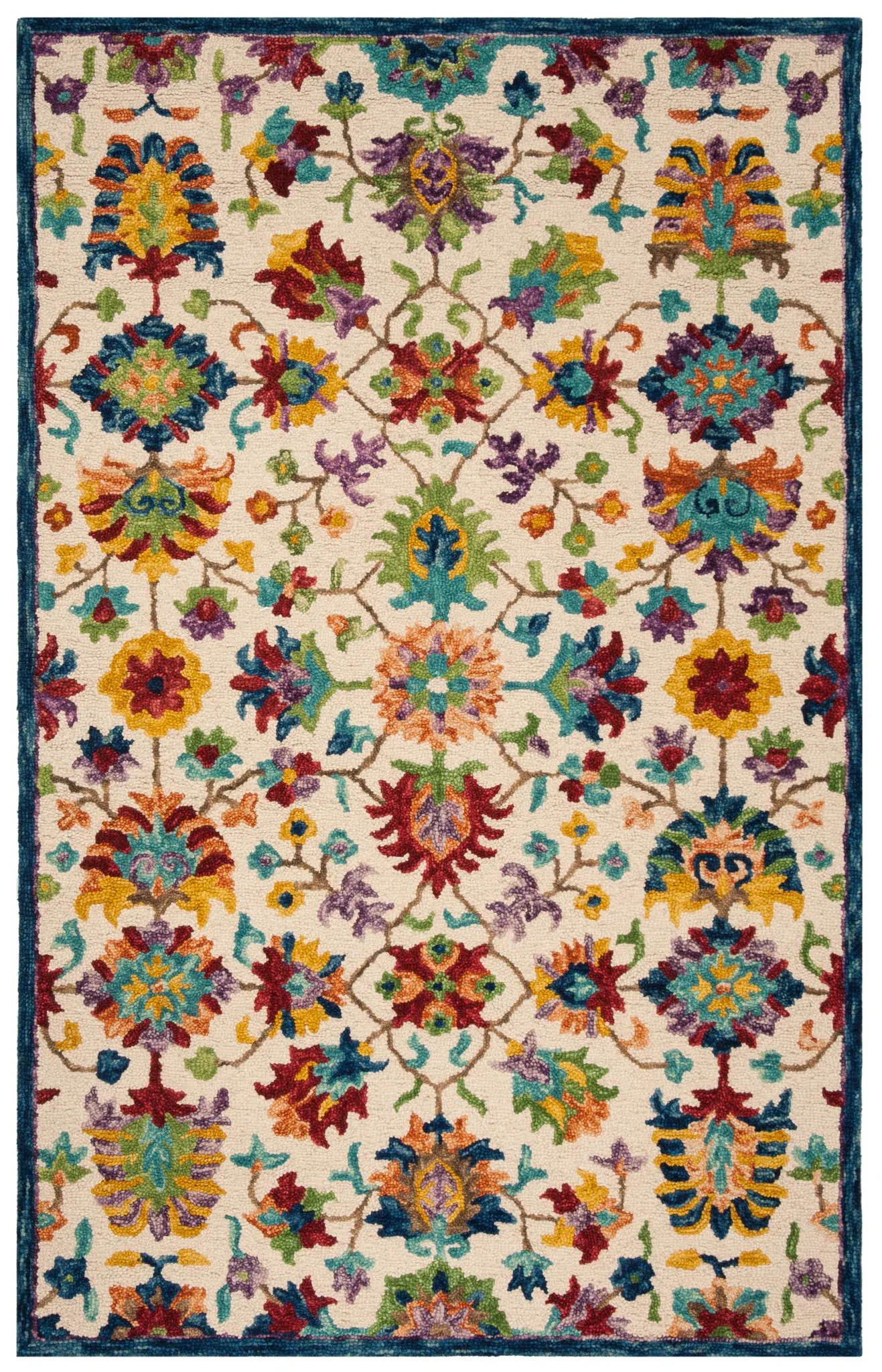 Aspen Botanical Lattice Hand-Tufted Wool Rug