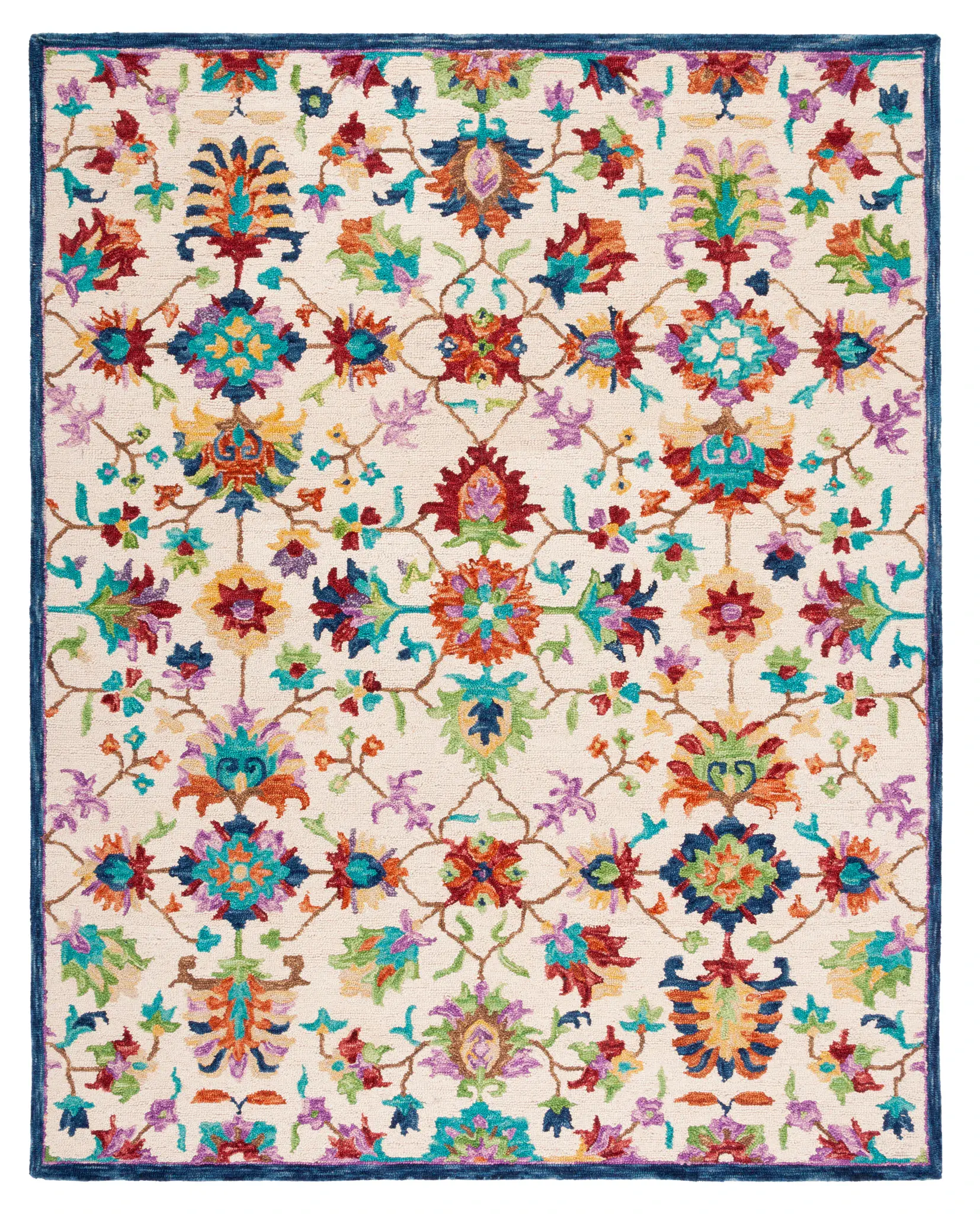 Aspen Botanical Lattice Hand-Tufted Wool Rug