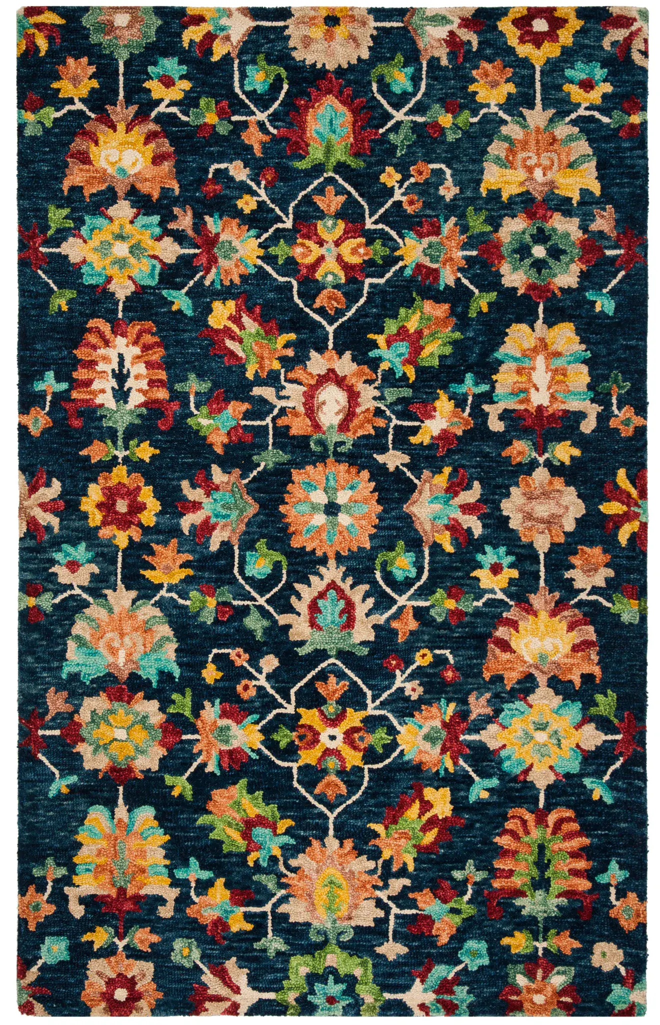 Aspen Floral Lattice Hand-Tufted Wool Rug