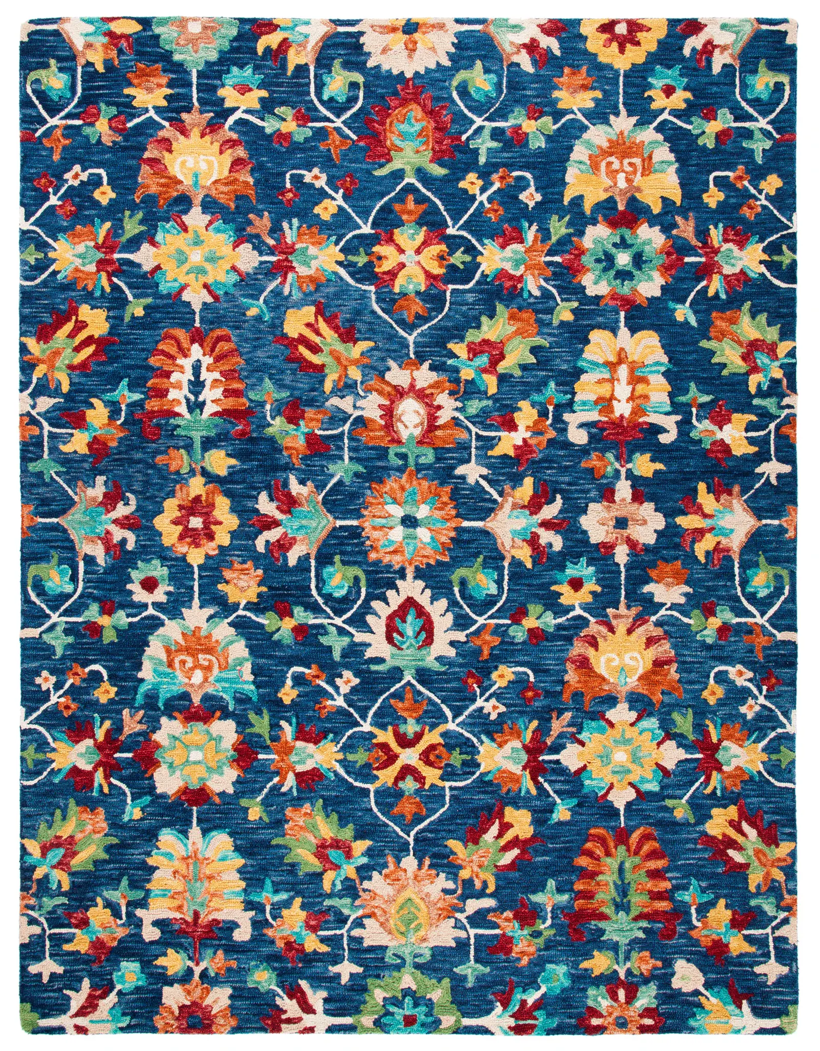 Aspen Floral Lattice Hand-Tufted Wool Rug
