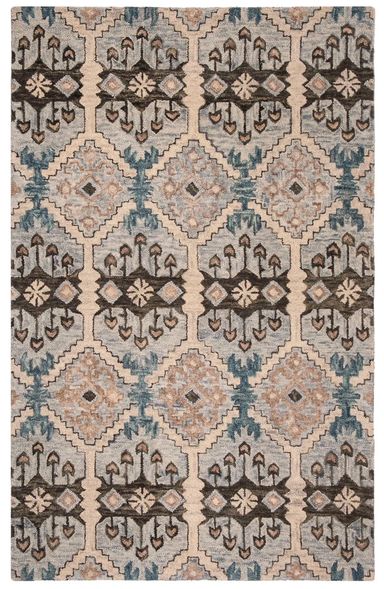 Aspen Tribal Trellis Hand-Tufted Wool Rug