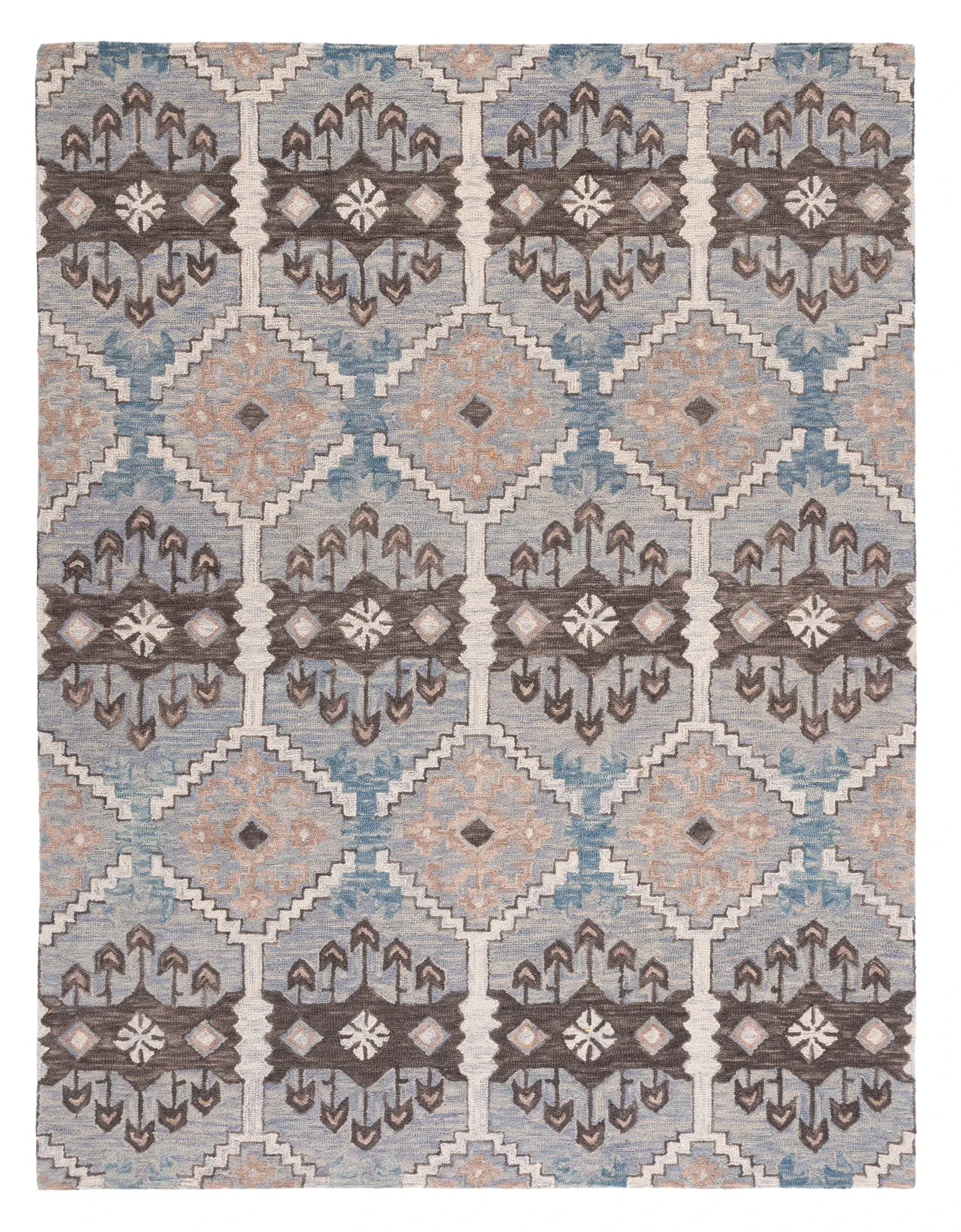 Aspen Tribal Trellis Hand-Tufted Wool Rug