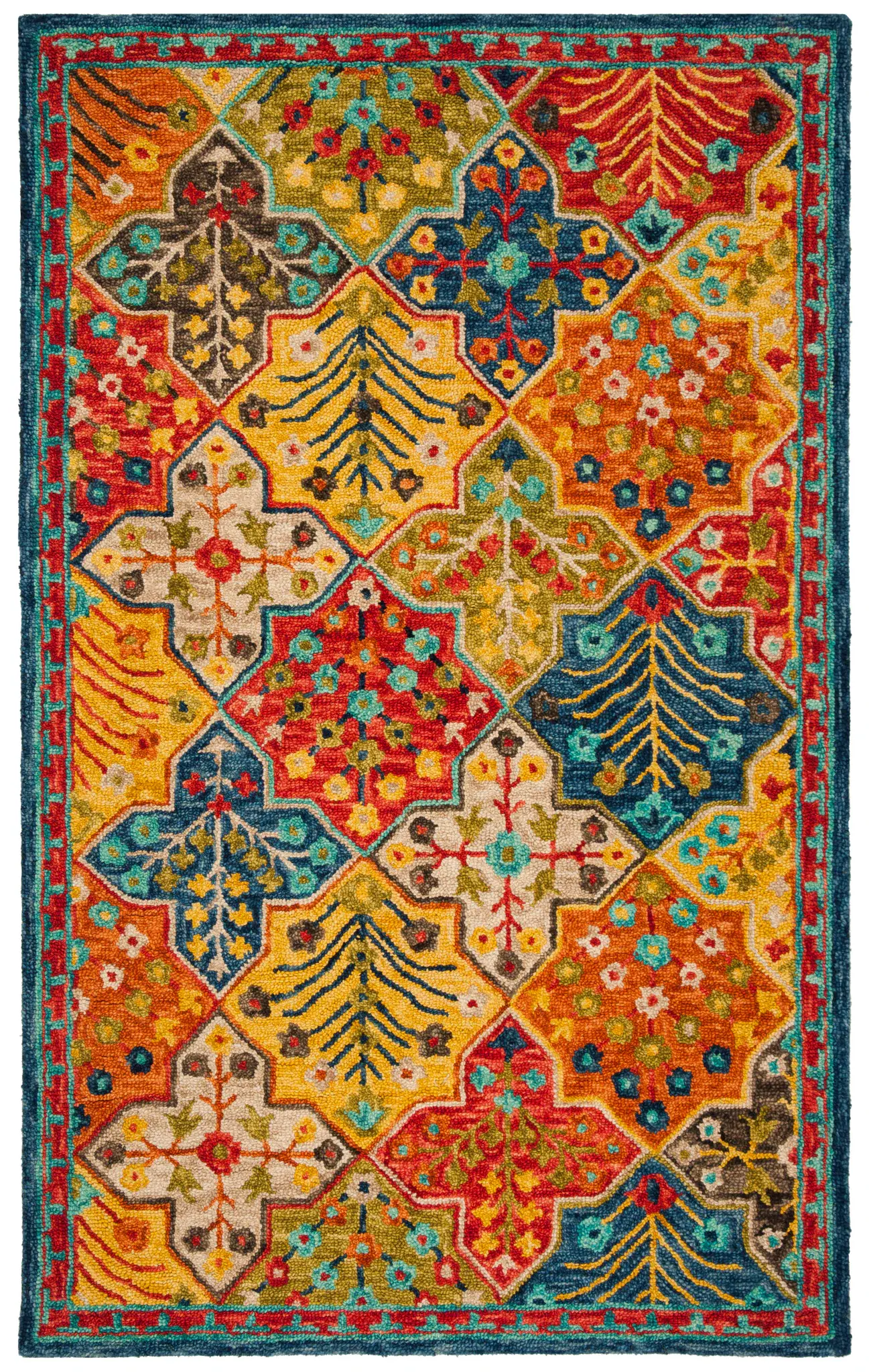 Aspen Botanical Tile Hand-Tufted Wool Rug